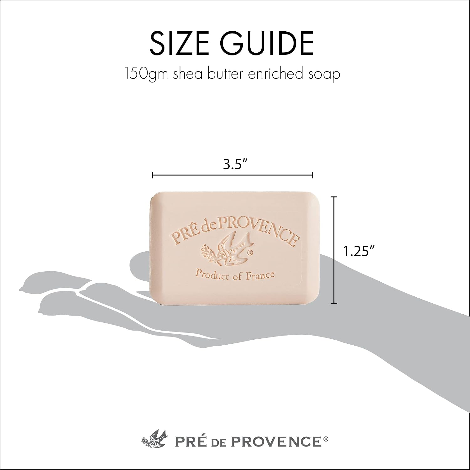 Pre de Provence Artisanal Soap Bar, Natural French Skincare, Enriched with Organic Shea Butter, Quad Milled for Rich, Smooth & Moisturizing Lather, Linden, 5.3 Ounce