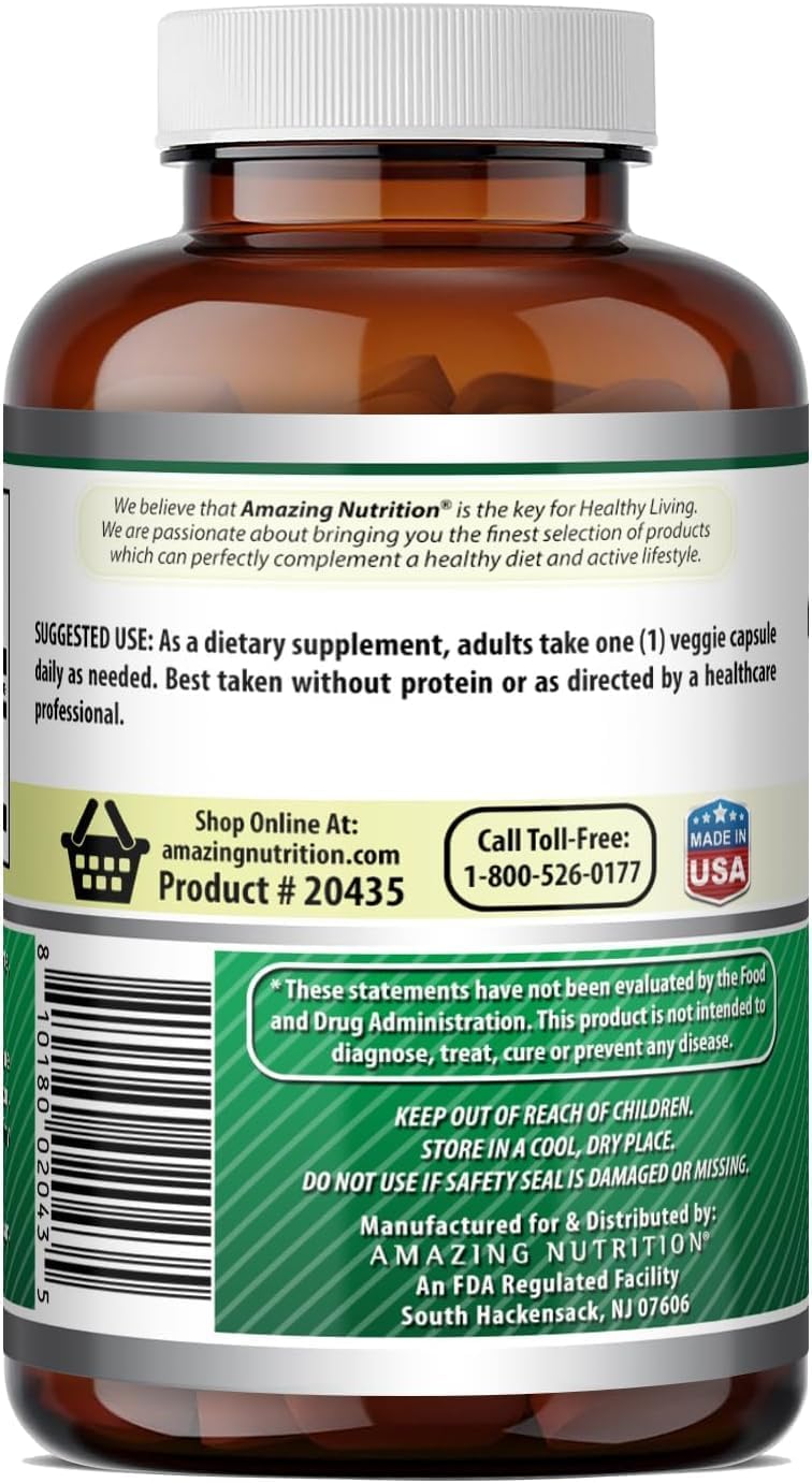 Amazing Formulas GABA Supplement | 750 Mg per Serving | 100 Veggie Capsules | Non-GMO | Gluten-Free | Made in USA | Ideal for Vegetarians
