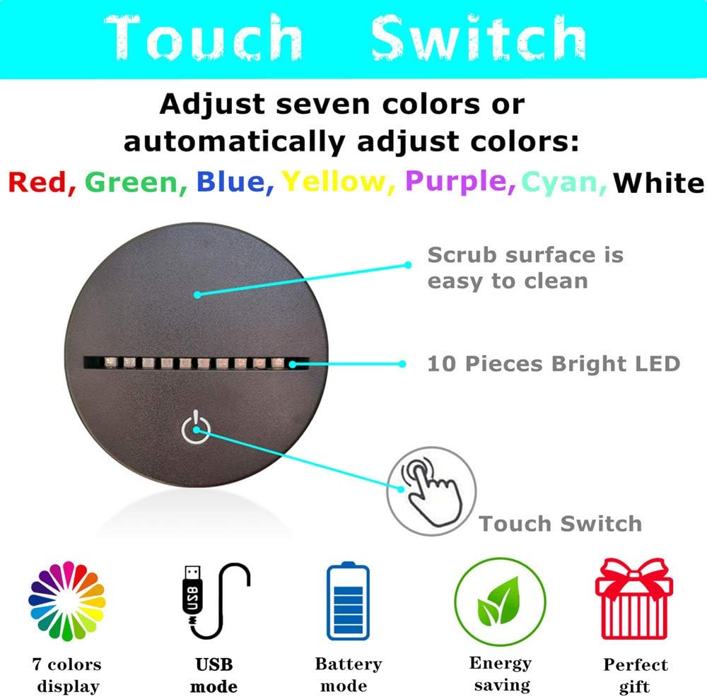 i-CHONY Dinosaur Toy T-Rex 3D Night Light for Kids, 16 Colors Dimmable Dinosaur Led Light with Remote & Smart Touch