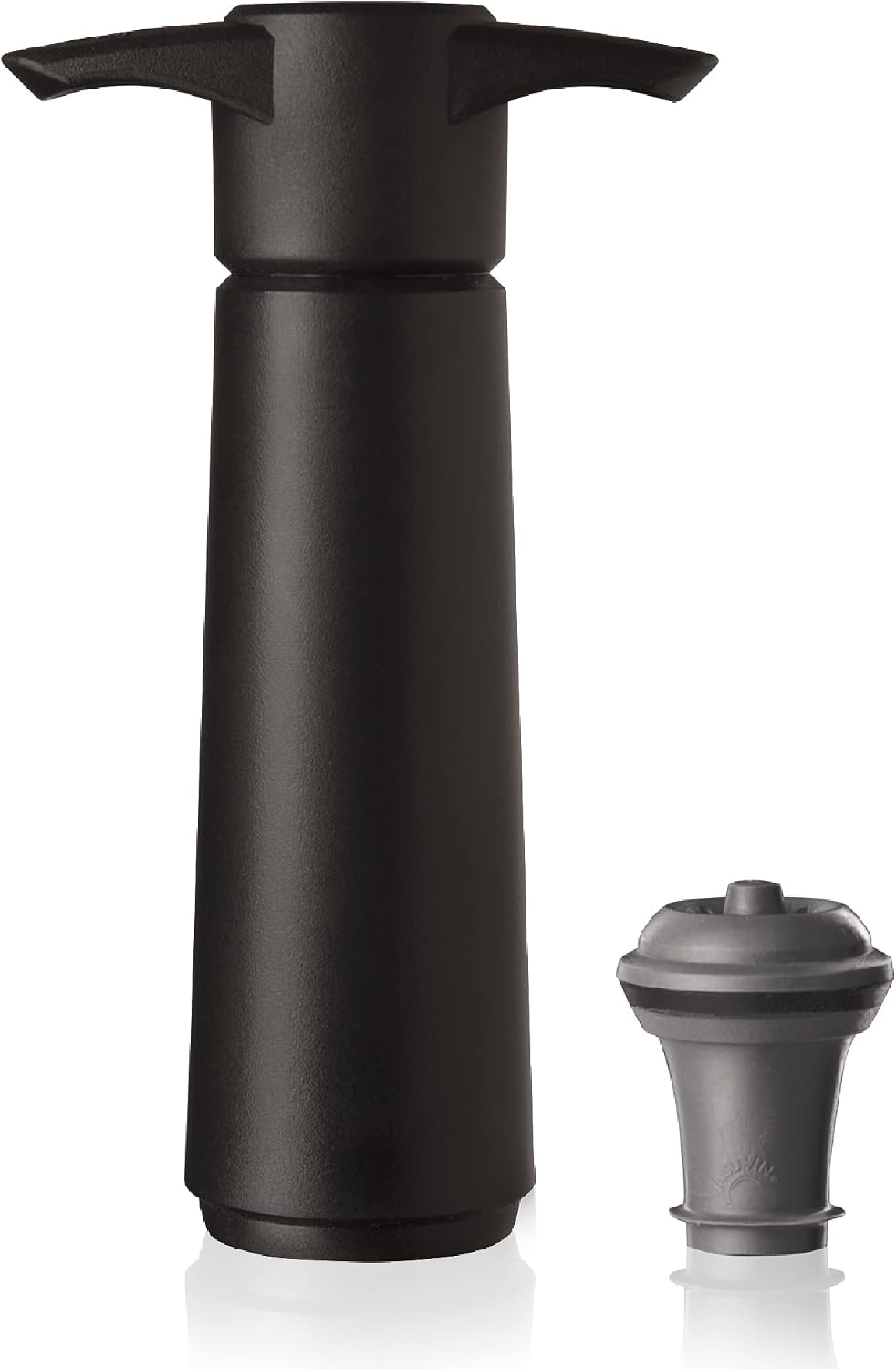 no name Vacu Vin Wine Saver Pump with 1 x Vacuum Bottle Stopper - Black