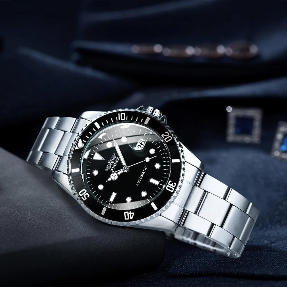MASTOP Men Automatic Mechanical Watches Full Steel Waterproof Mens Watches | Calendar,Fashion Wristwatch for Men