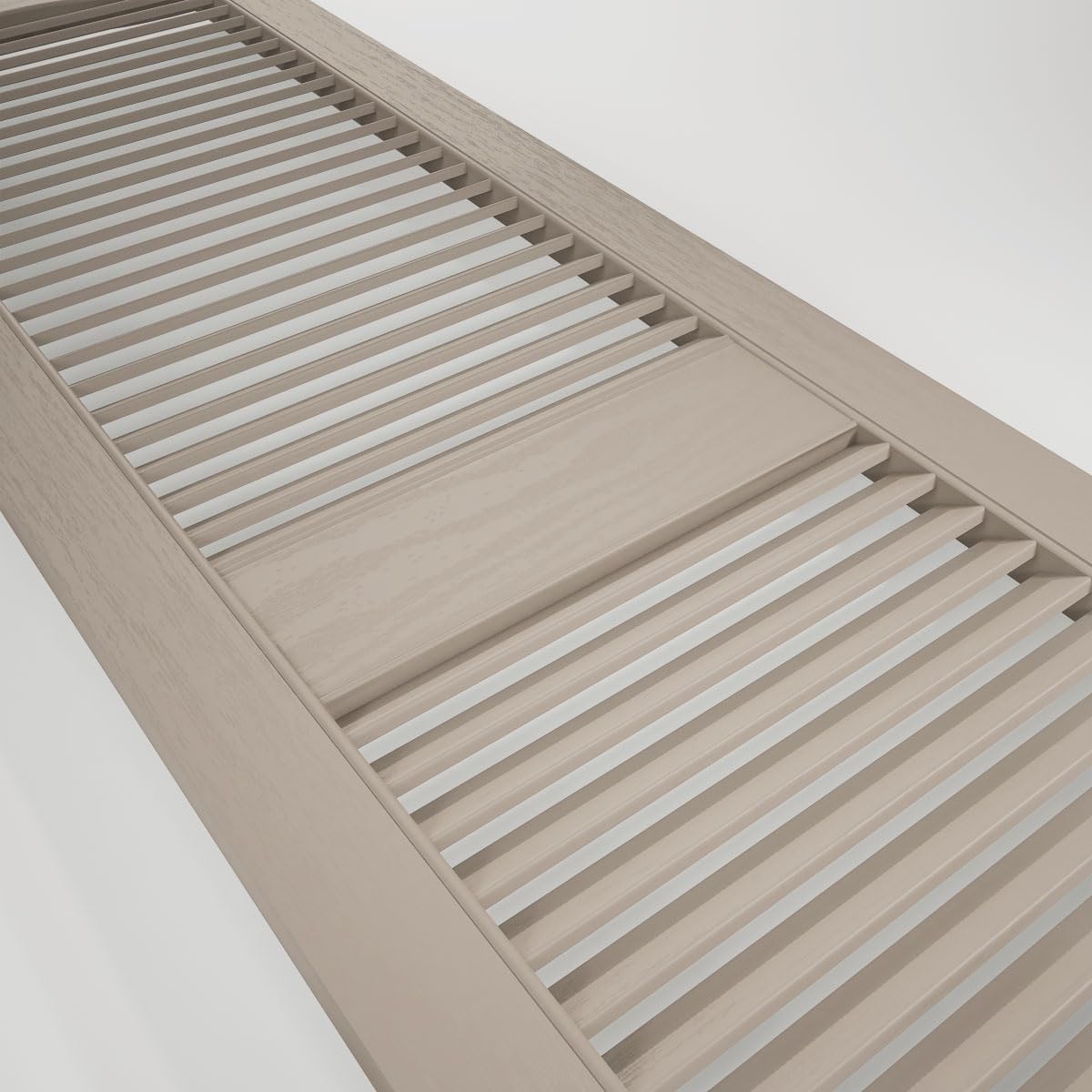 14 1/2"W x 60"H EverColor Open Louver Exterior Vinyl Shutters, w/Installation Shutter-Lok's & Matching Screws (Per Pair), Black
