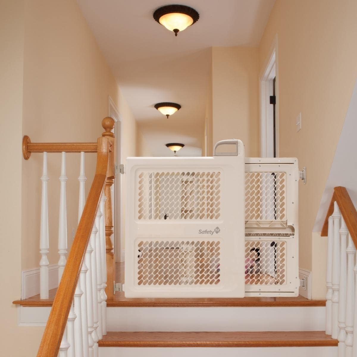 Safety 1st Baby Gates for Doorways, Pressure Mount Lift, Lock and Swing, Dog Gates, Hardware Gate for Stairs, Fits 28"-42" Wide