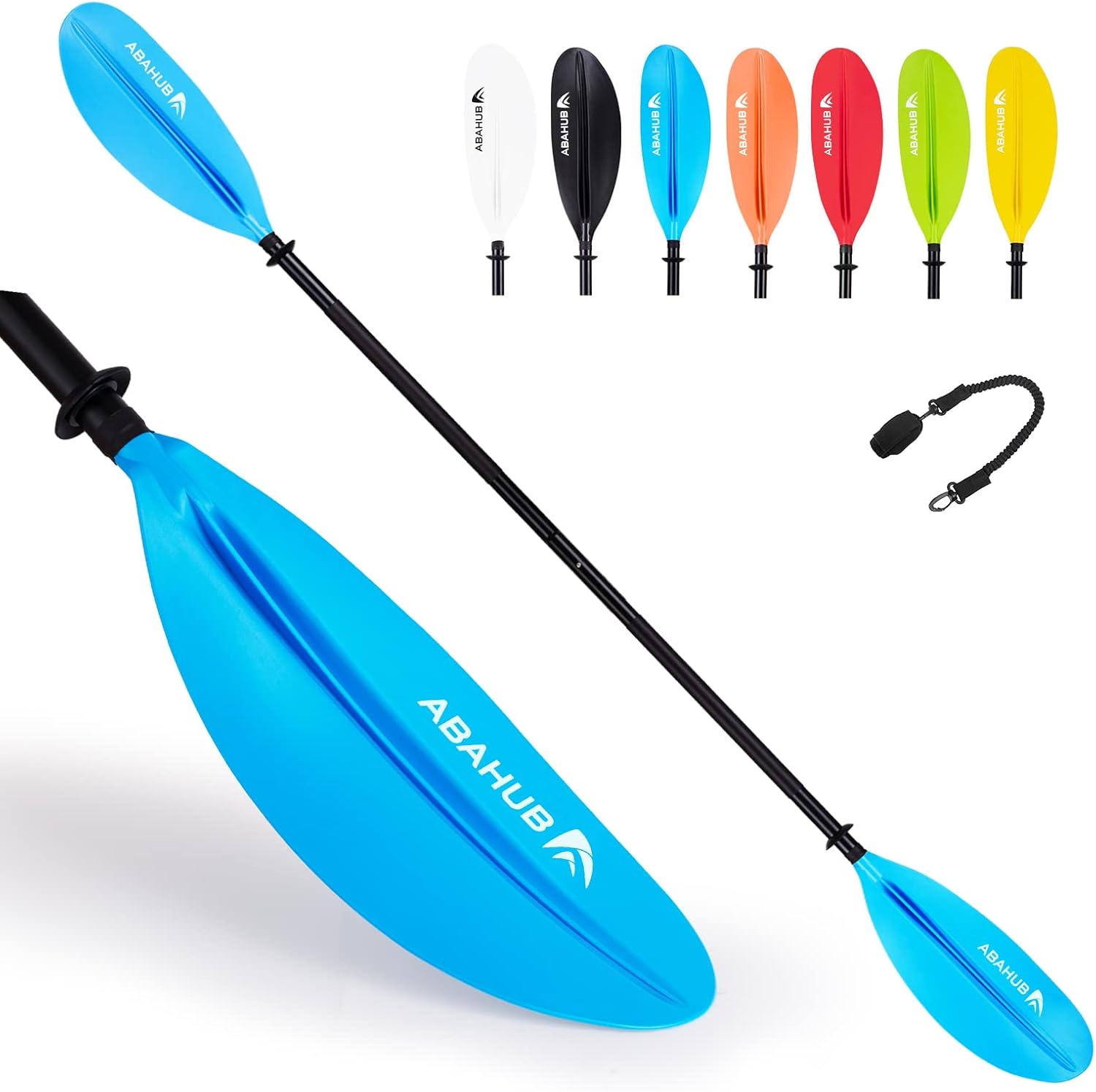 Abahub Kayak Paddle with Free Leash 220-240cm Kayaking Oars