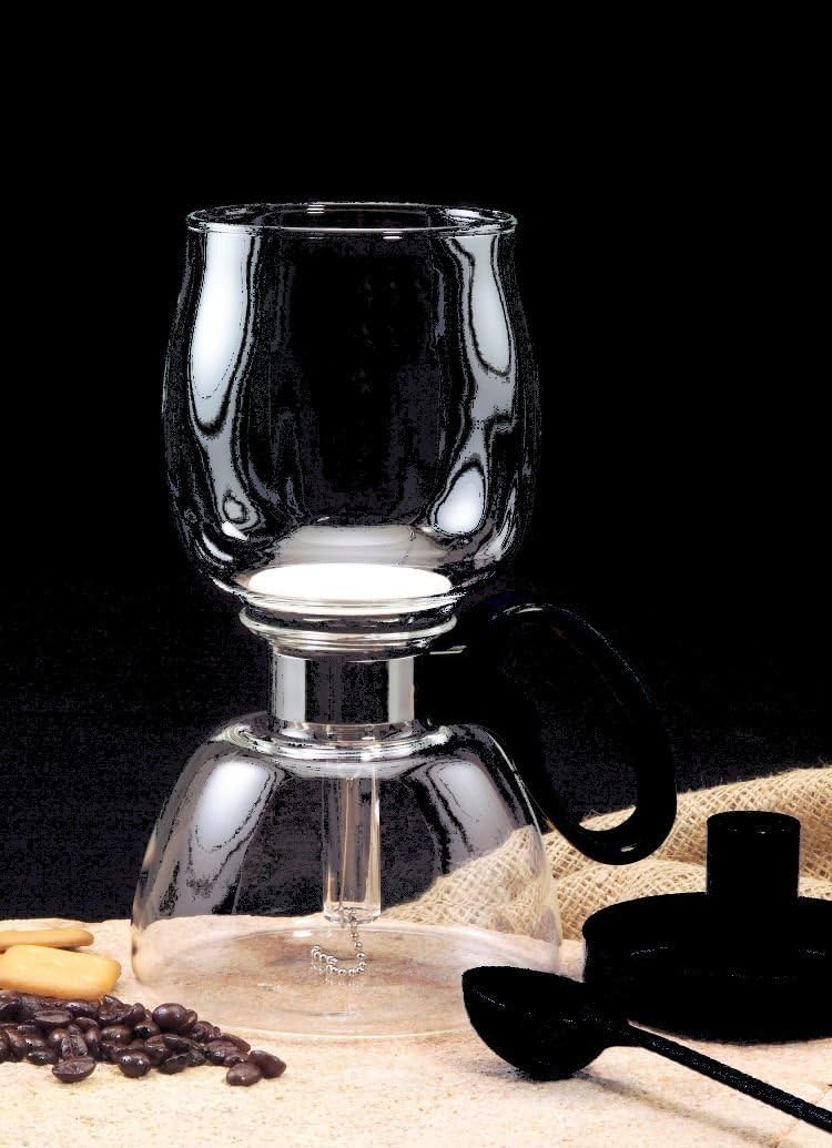 Yama Glass 5-Cup Stovetop Siphon Coffee Maker, 15 Oz Vacuum Brew, Heat-Resistant Borosilicate Glass