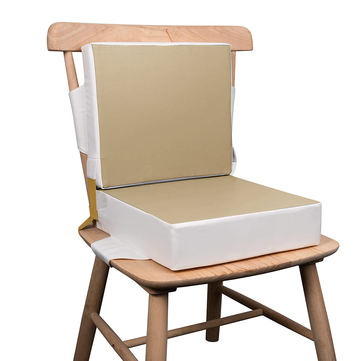 Booster Seat for Kitchen Chair - Toddler Booster Seat for Dining Table - PU Washable Double-Safety Straps with Buckle