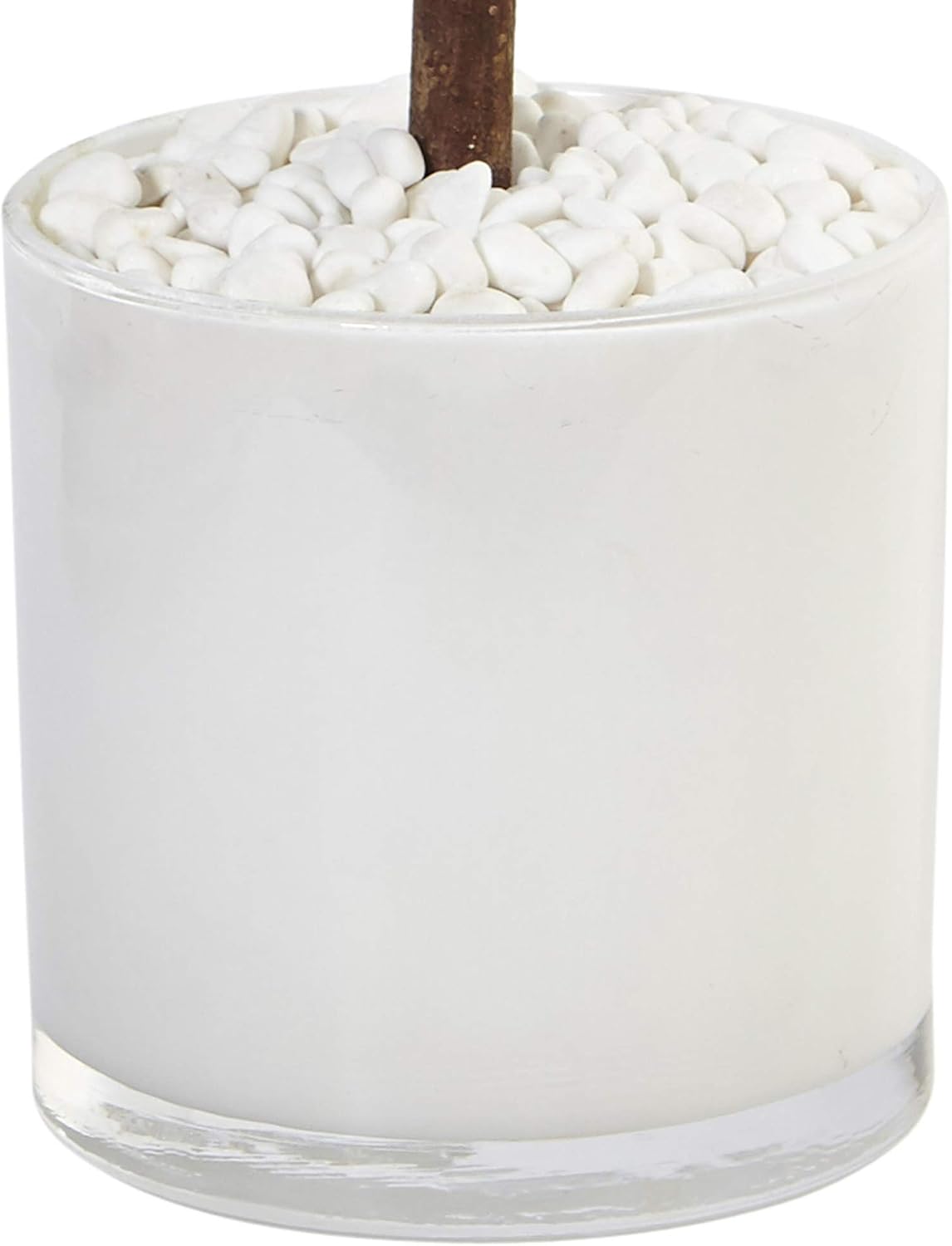 Nearly Natural 2ft. Sweet Bay Artificial Tree in White Glossy Cylinder