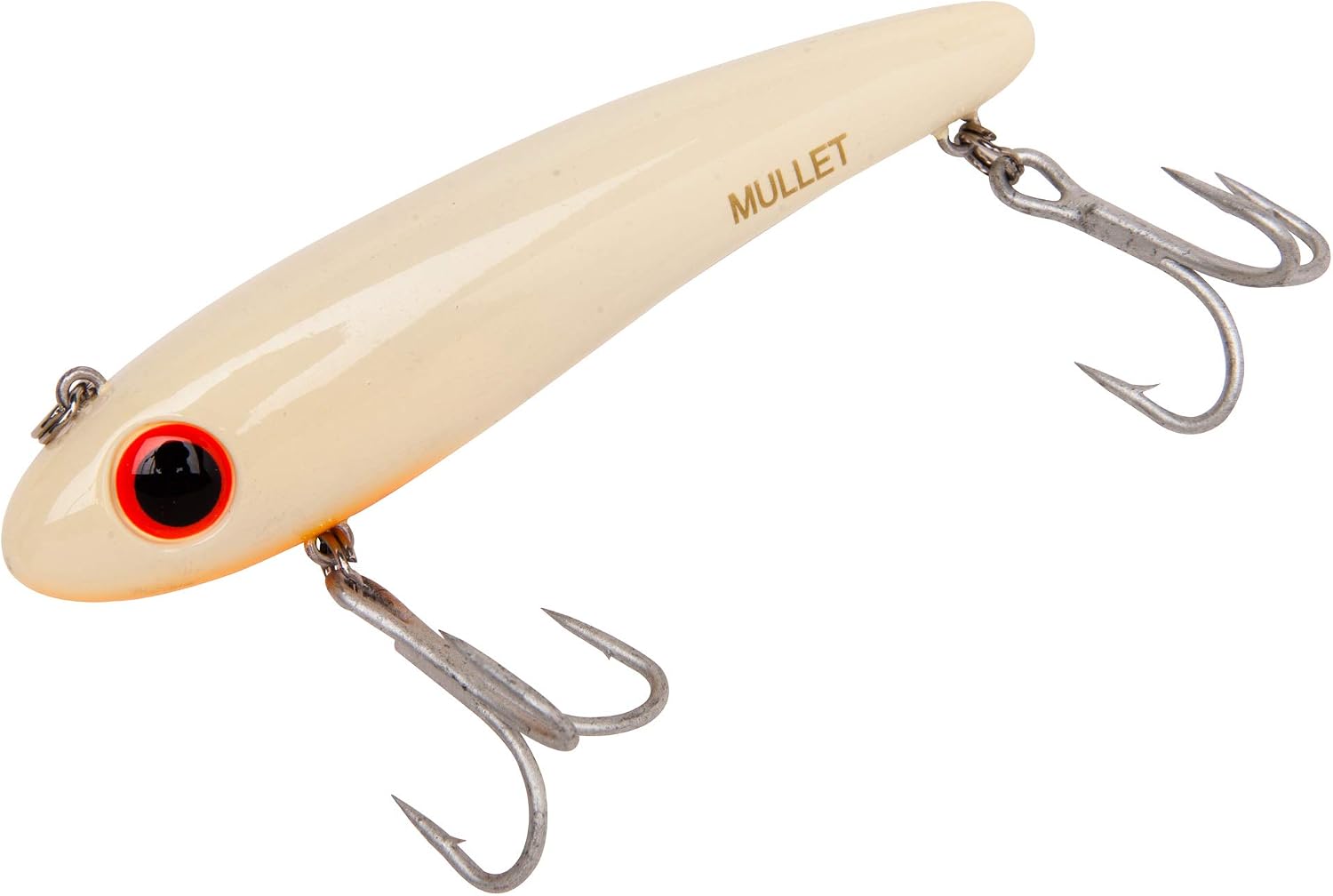 Bomber Lures Mullet Slow-Sinking Twitch / Walking Saltwater Fishing Lure - Excellent for Speckled Trout, Redfish, Stripers and More, 3 1/2 Inch, 5/8 Ounce