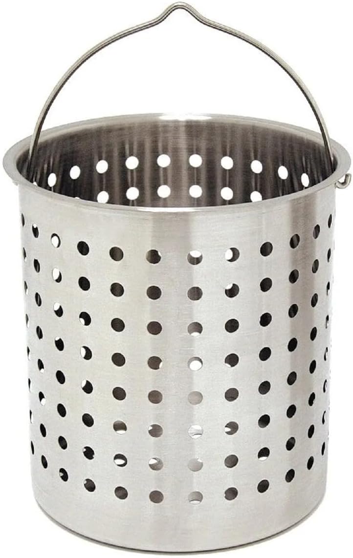 Bayou Classic 1118 32-qt Stainless Turkey Fryer Features Vented Lid Perforated Poultry Rack 12-in Stainless Fry Thermometer 2-oz Seasoning Injector
