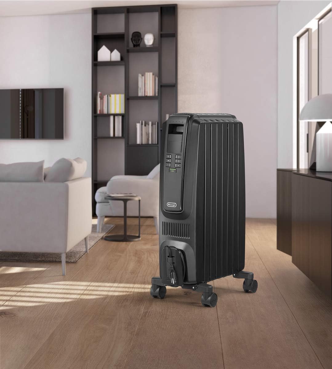 De'Longhi Dragon Digital Oil Filled Radiator Heater, 1500W Electric Space Heater for indoor use, programmable timer, Energy Saving, full room heater with safety features TRD40615E