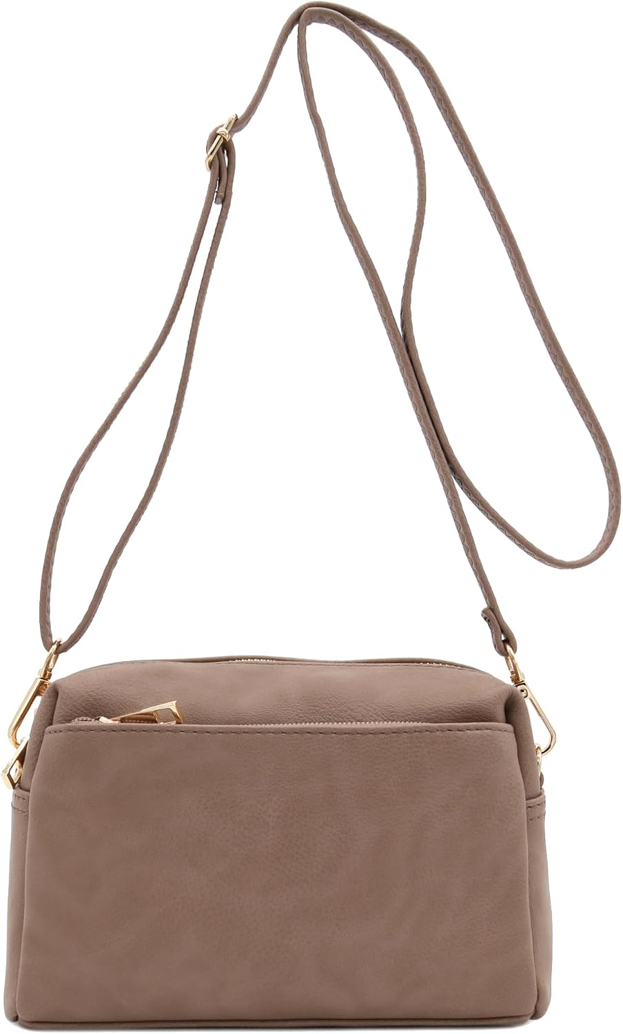 Triple Zip Small Crossbody Bag