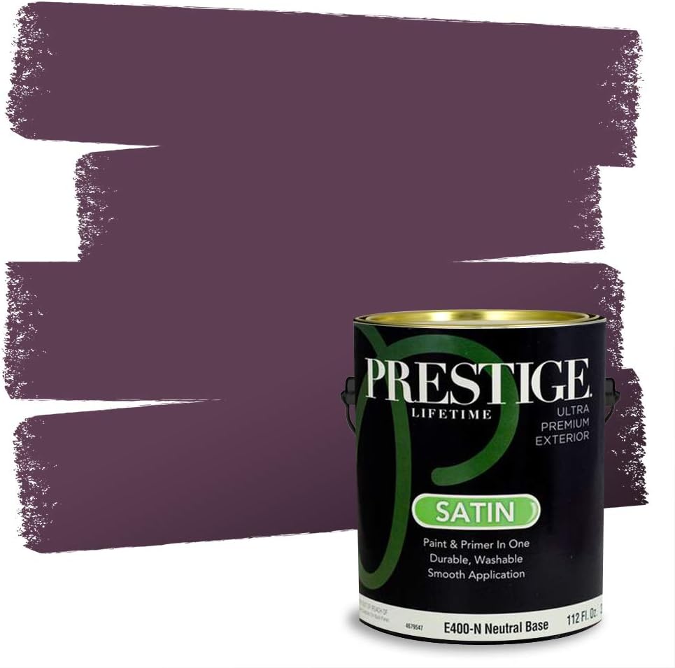 PRESTIGE Paints Exterior Paint and Primer In One, 1-Gallon, Satin, Comparable Match of Sherwin Williams* Ash Violet*