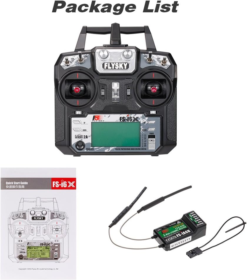 GoolRC Flysky FS-i6X 2.4GHz 10CH AFHDS 2A RC Transmitter with FS-iA6B Receiver for RC Drone Airplane Helicopter