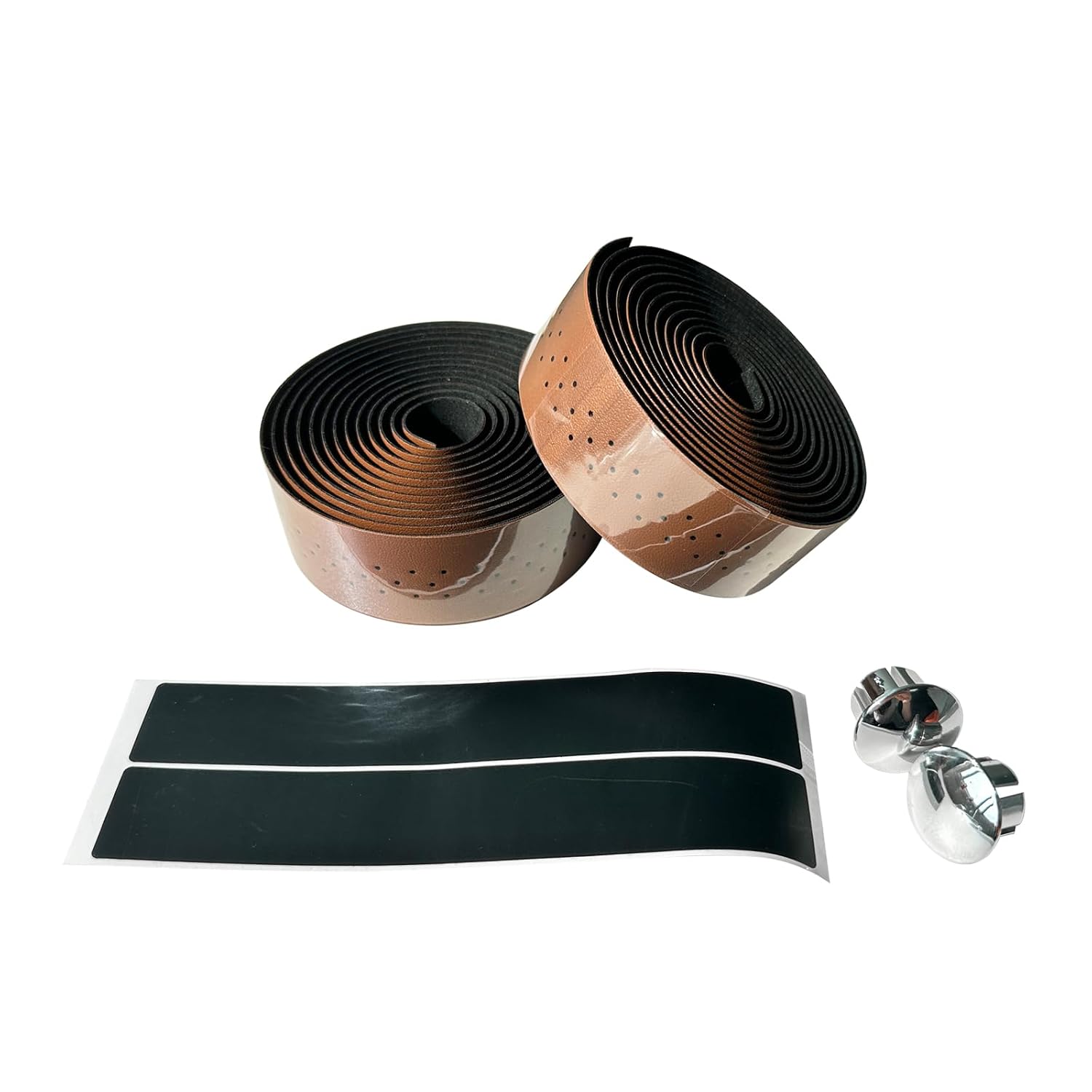 UPANBIKE Bike Handlebar Tape with Stomata Luxury Synthetic Leather Wraps for Road Bike Fixed Gear Bike (2pcs/Set)