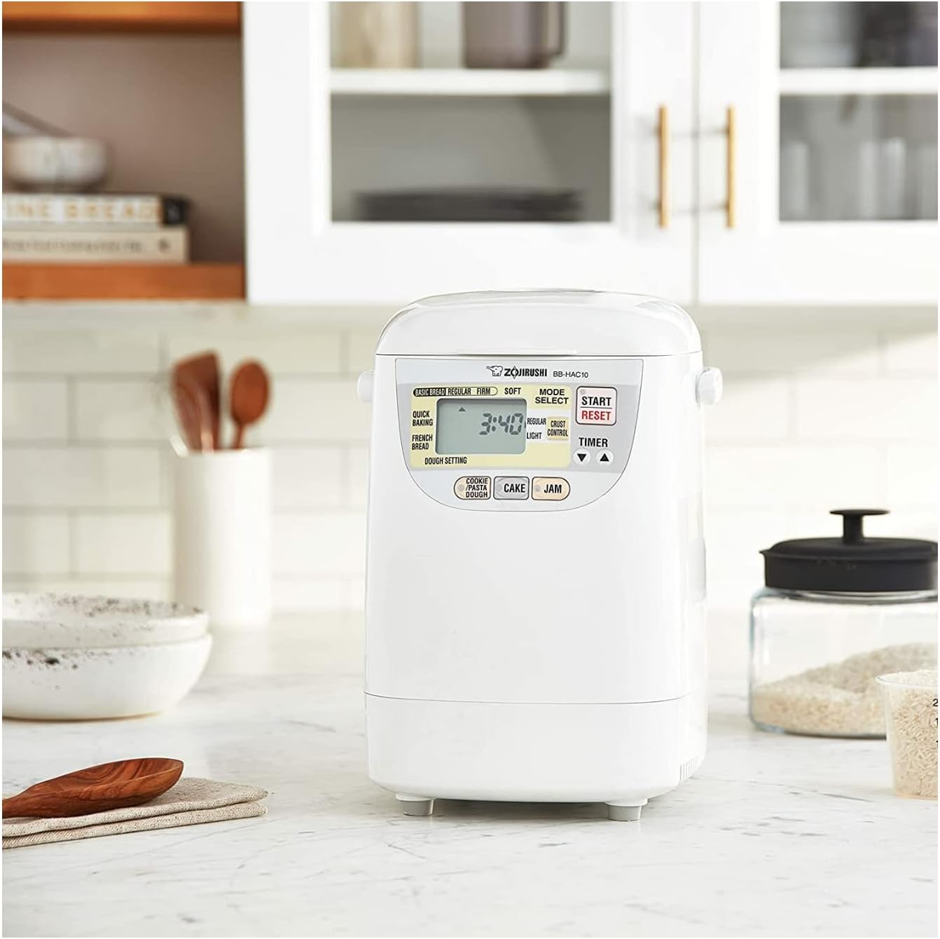 Zojirushi Bb HAC10 Home Bakery Mini Breadmaker, 1 Lb (White) | Bakes 1-Lb Loaves, 13-Hour Delay Timer, Quick-Bake under 2 Hrs