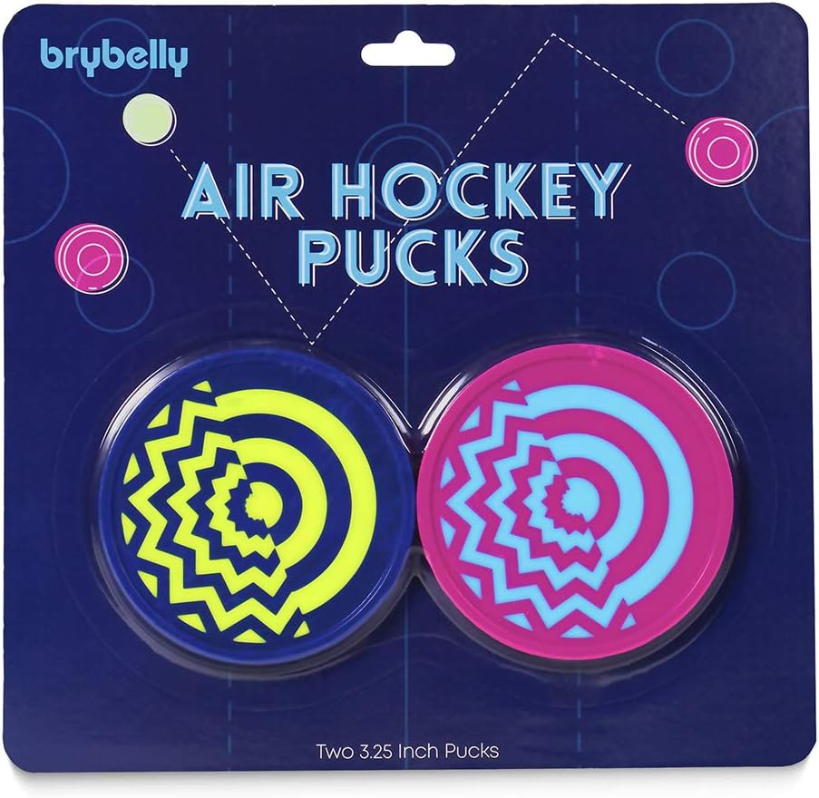 csg Deluxe Vivid Color Large Size Air Hockey Replacement Pucks - Set of Two 3.25 Inch Pucks!