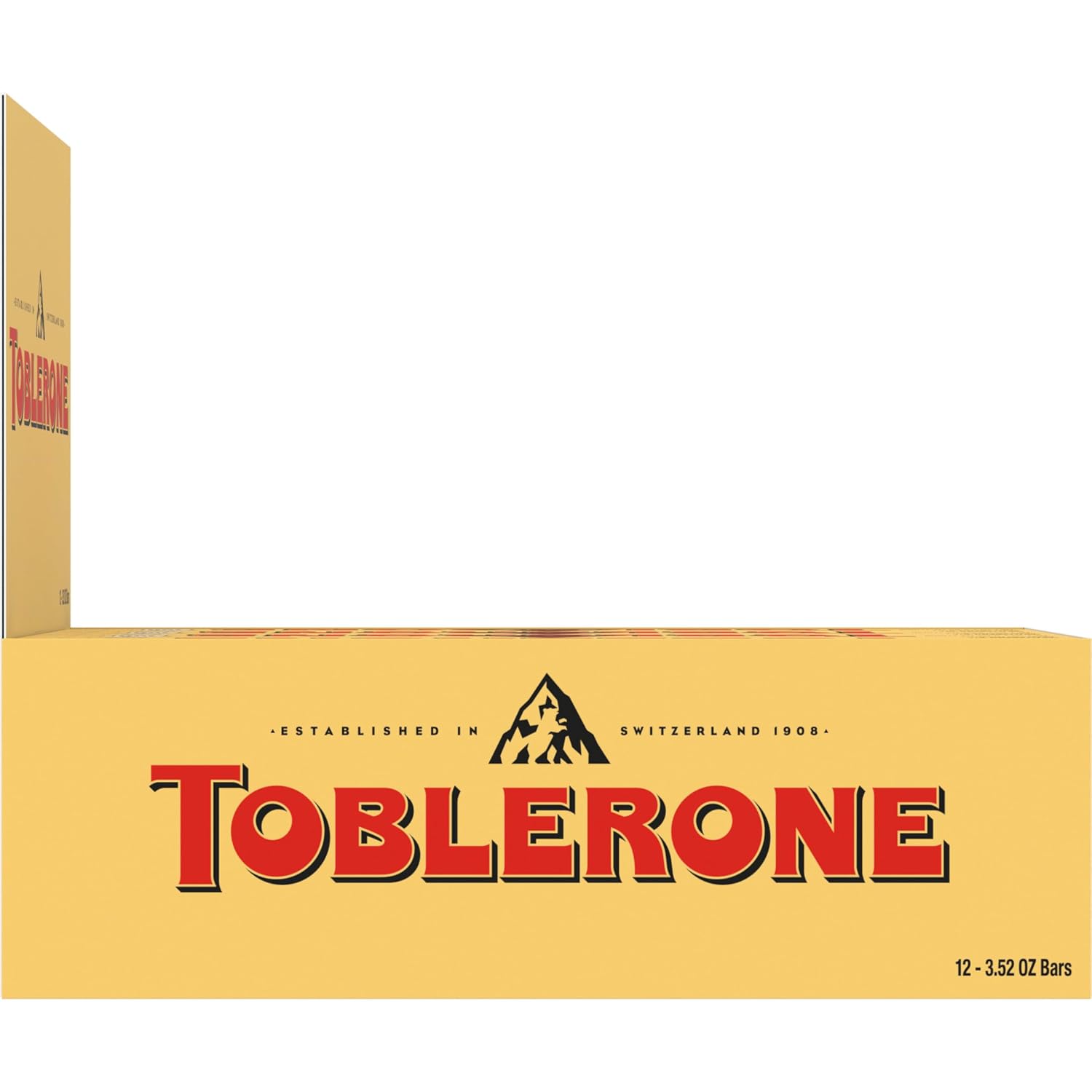 TOBLERONE Milk Chocolate Bar with Honey and Almond Nougat, 20 Bars | Bulk Chocolate