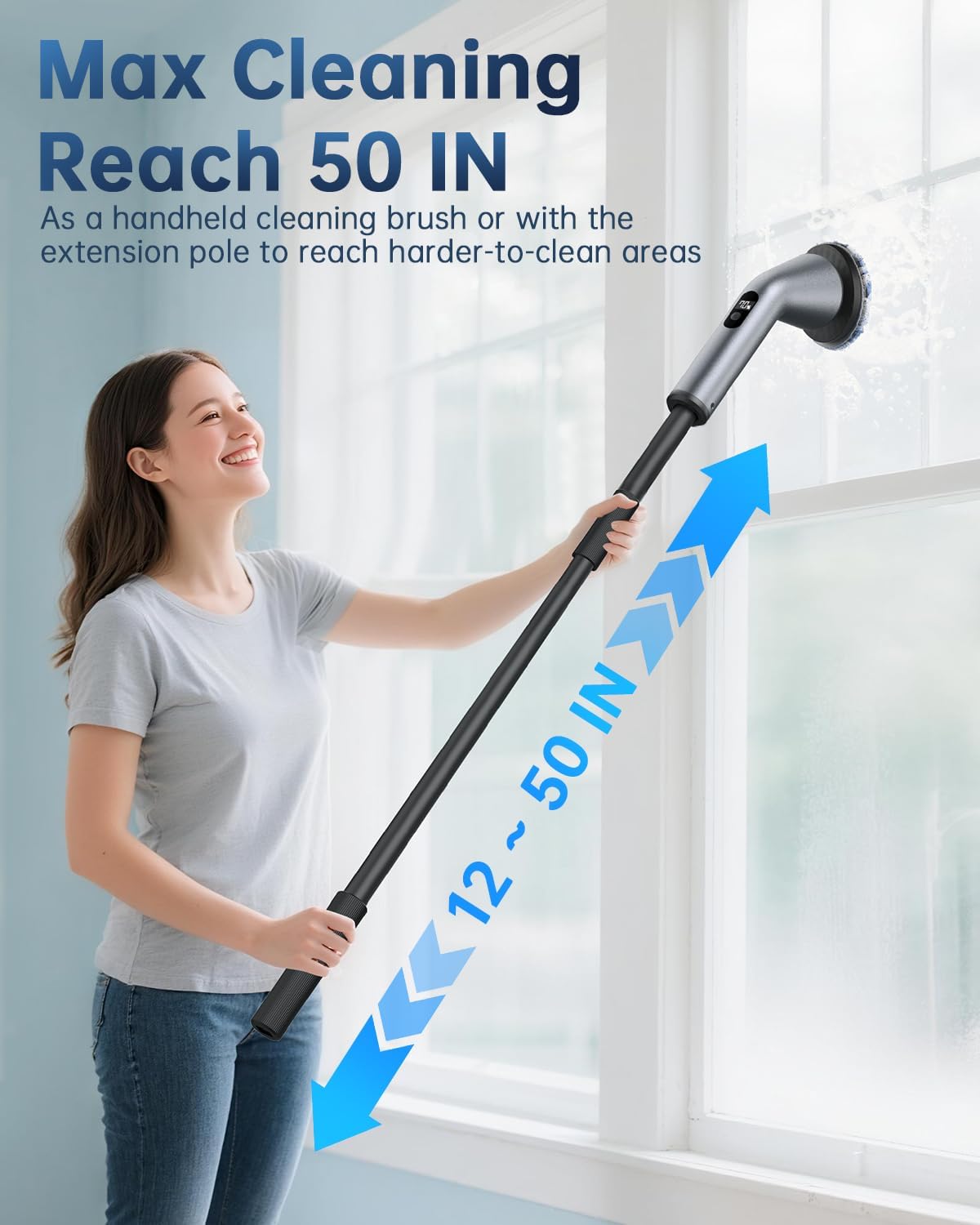 Electric Spin Scrubber, IPX7 Waterproof 2-Speed
