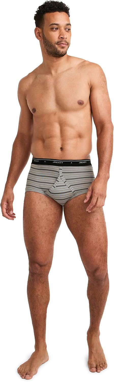 Jockey Classic Full Rise Brief- 3 Pack - 100% Cotton Underwear for Men
