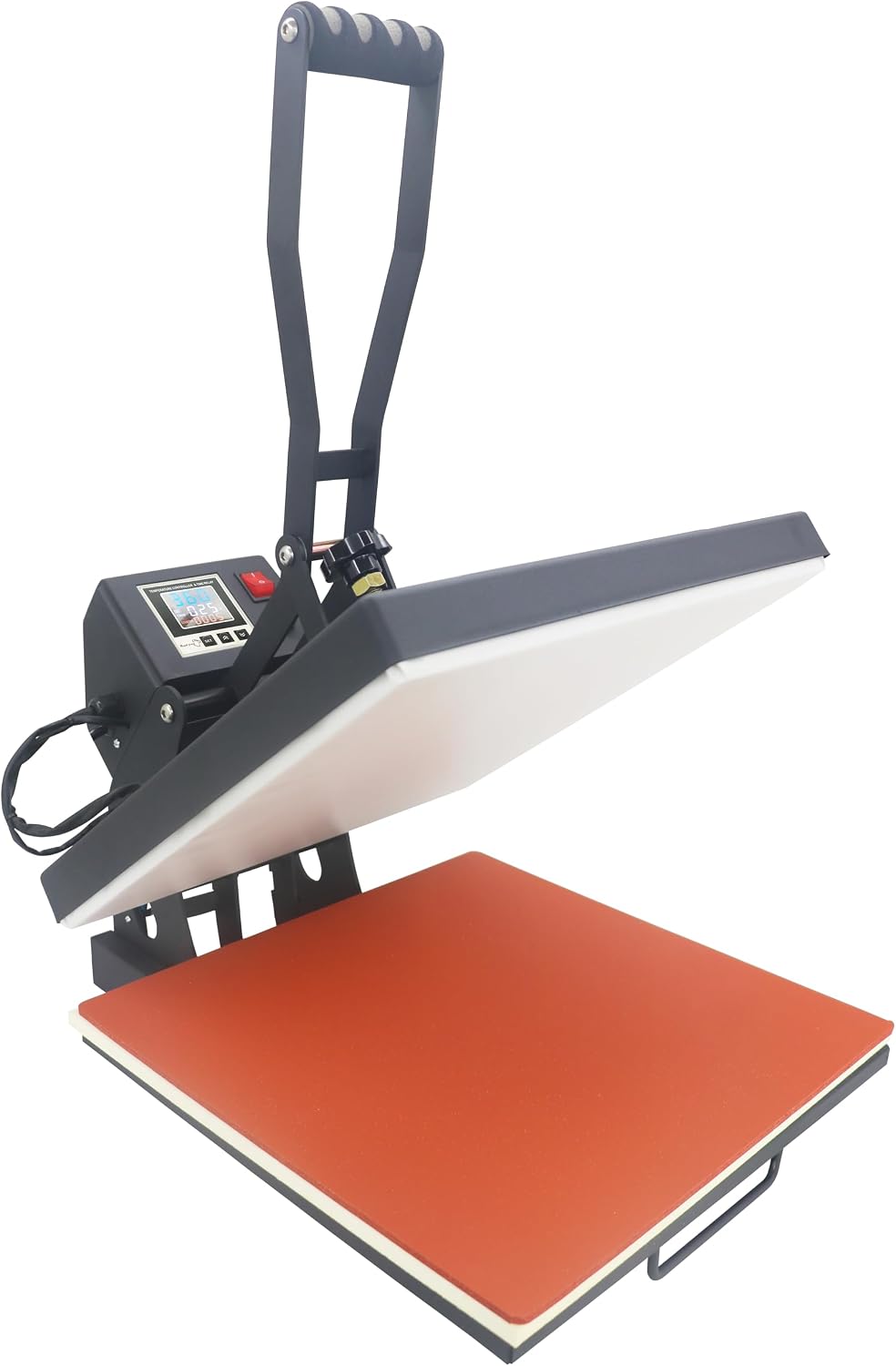 RoyalPress 15" x 15" Color LED Industrial-Quality Digital Sublimation Heat Transfer Machine T-Shirt Heat Press Machine, 15" x 15", Black