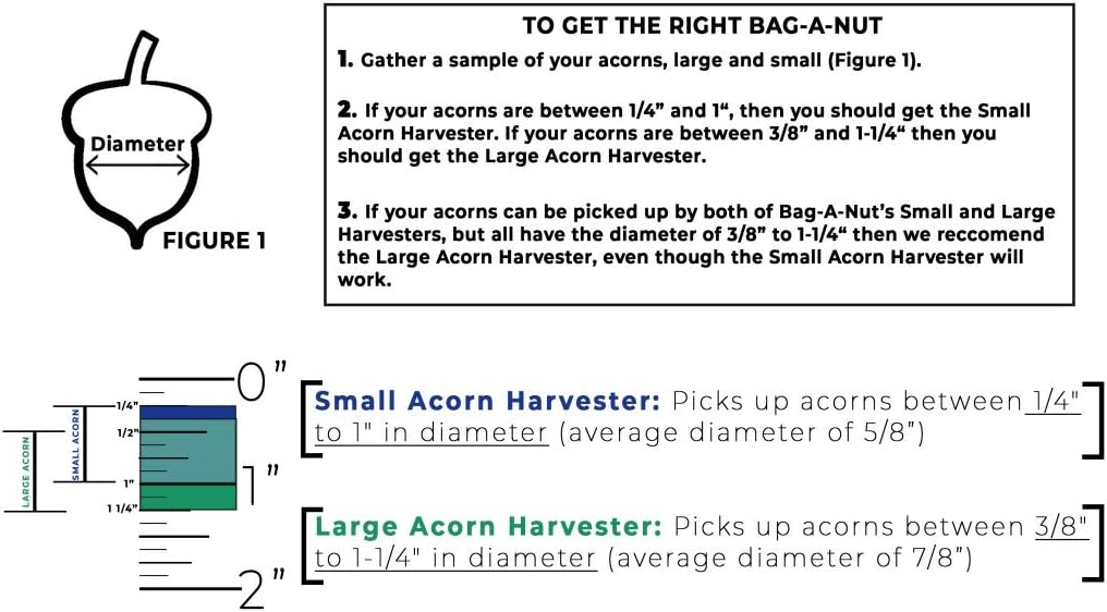 Bag-A-Nut 18" Push Acorn Harvester (Large - for Acorns 3/8" and Larger)