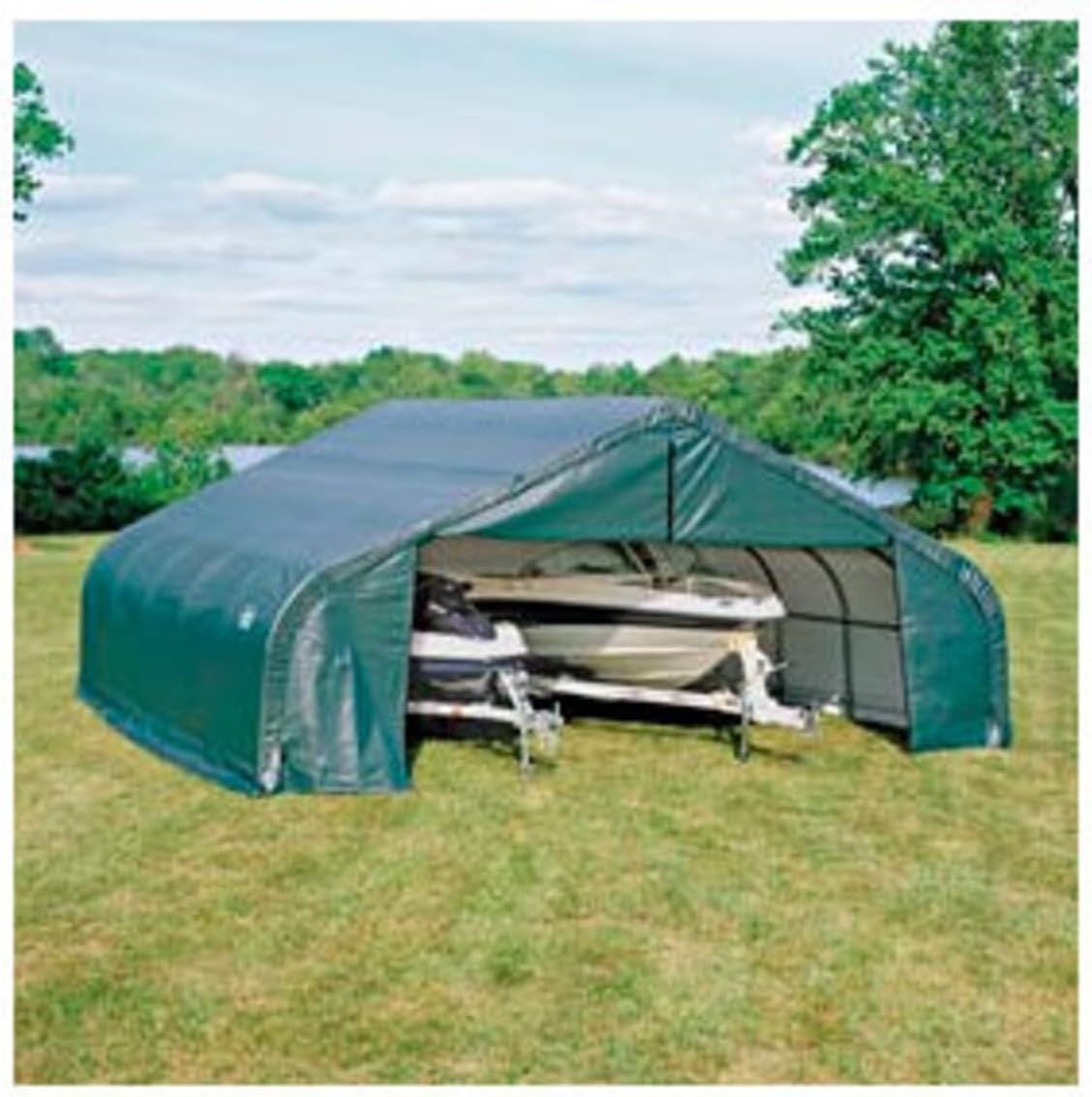 ShelterLogic 82143 Grey 22'x24'x12' Peak Style Shelter
