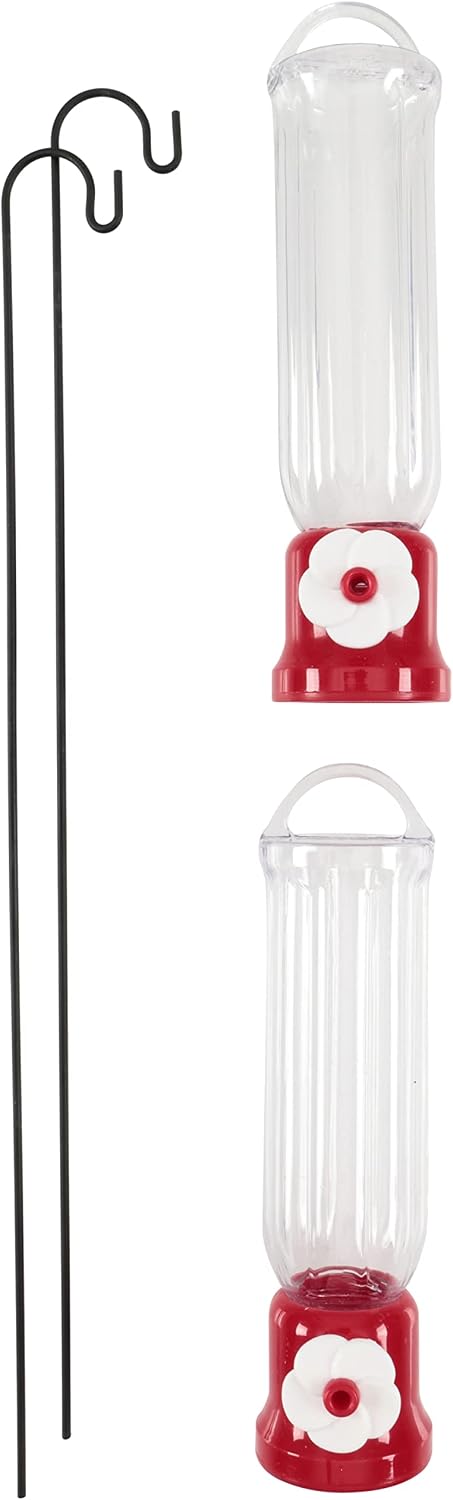 Pennington Planter Small Hummingbird Feeder, 2.3 Ounce Capacity | Hanging hummingbird feeder, dishwasher safe, disassembles fully