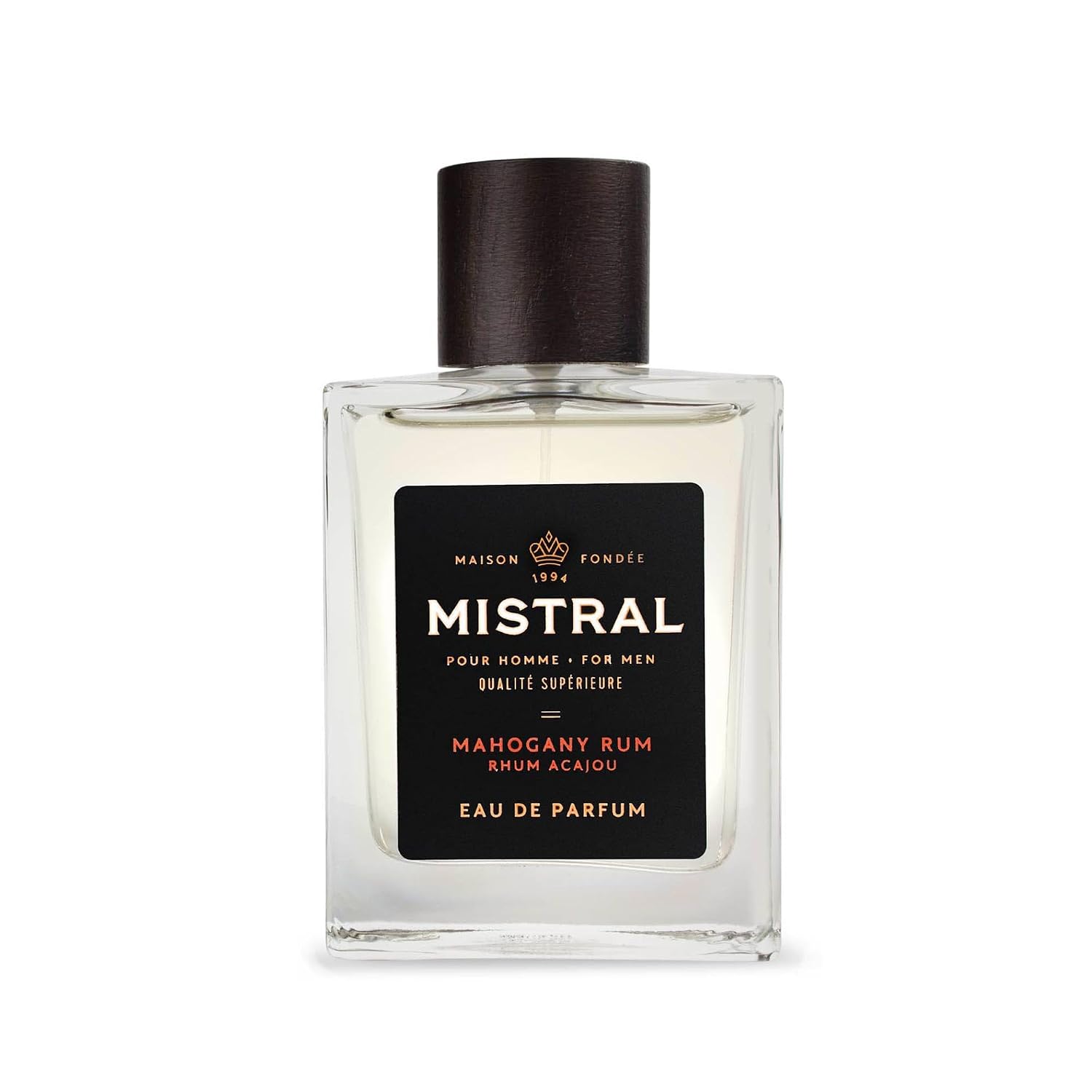 Mistral Bourbon Vanilla Eau de Parfum for Men, Men's Cologne, 3.4 Oz | Warm & Sweet Masculine Scent with Vanilla, Patchouli & Sandalwood, Cruelty-Free, Long-Lasting Perfume, Made in France
