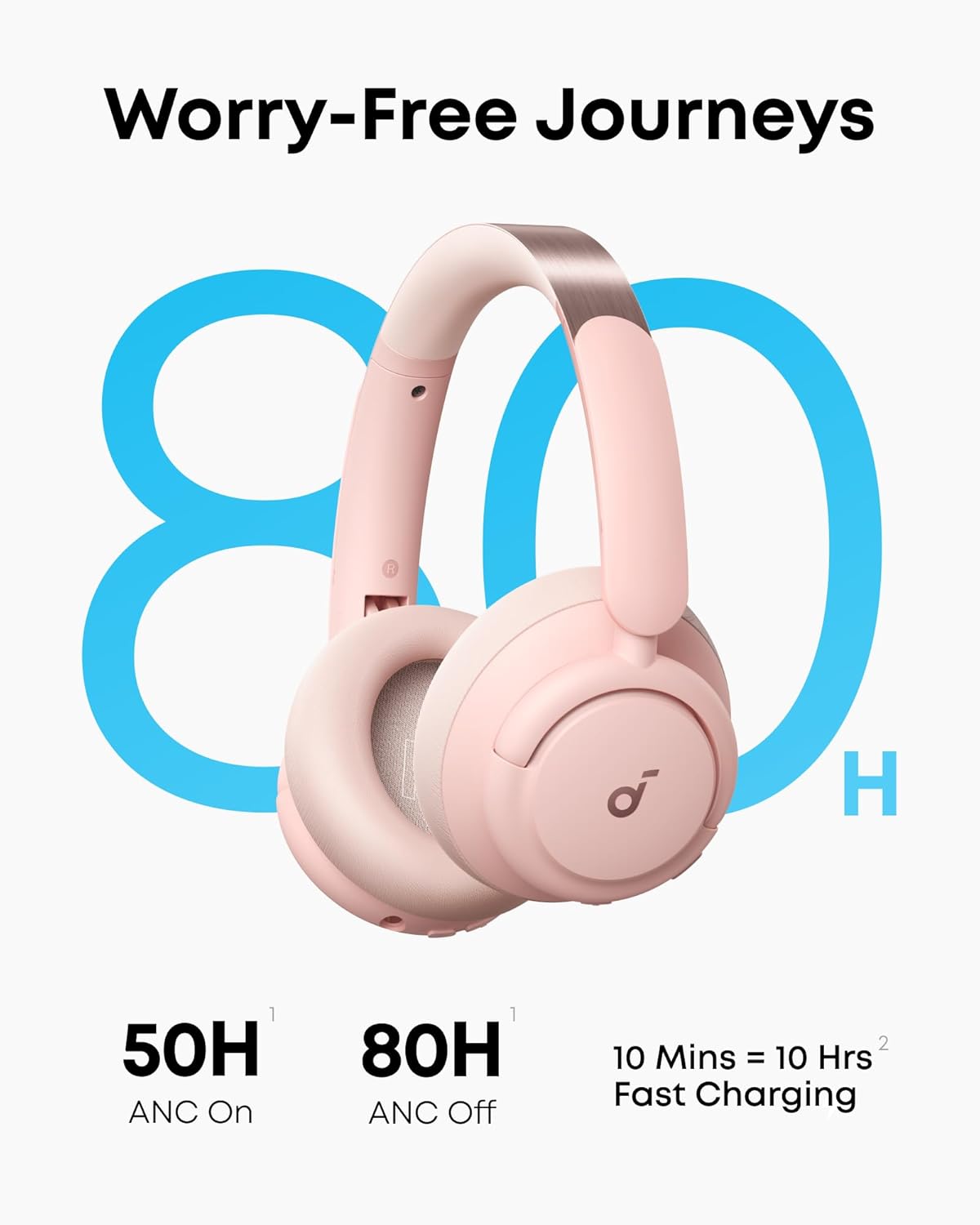Soundcore by Anker Q30 Hybrid Active Noise Cancelling Headphones, Black