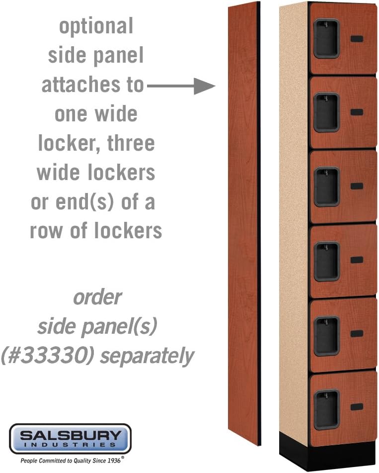 Salsbury Industries 36365MAH Six Tier Box Style Designer Wood Locker, 6' 3" x 15", Mahogany