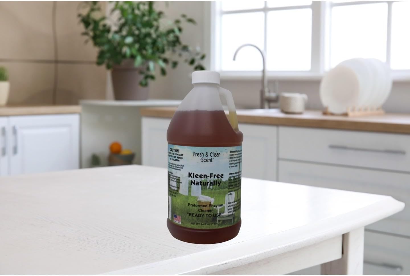 Naturally Preformed Enzyme Cleaner, Enzyme Solution, Multi-Purpose Cleaner, Laundry Additive and More - Concentrate - Original Scent - 128oz (1 Gallon)