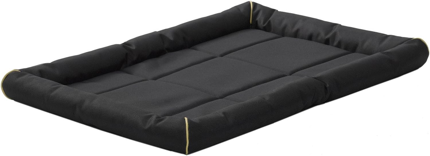 MidWest Homes for Pets Intermediate QuietTime MAXX Ultra-Rugged Dog Bed, Water & Odor Resistant, Bolstered Edge, Non-Slip Bottom, Fits 36-inch Crates, Black