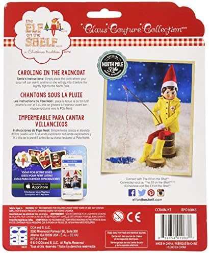 Elf on the Shelf Claus Couture Caroling in the Raincoat