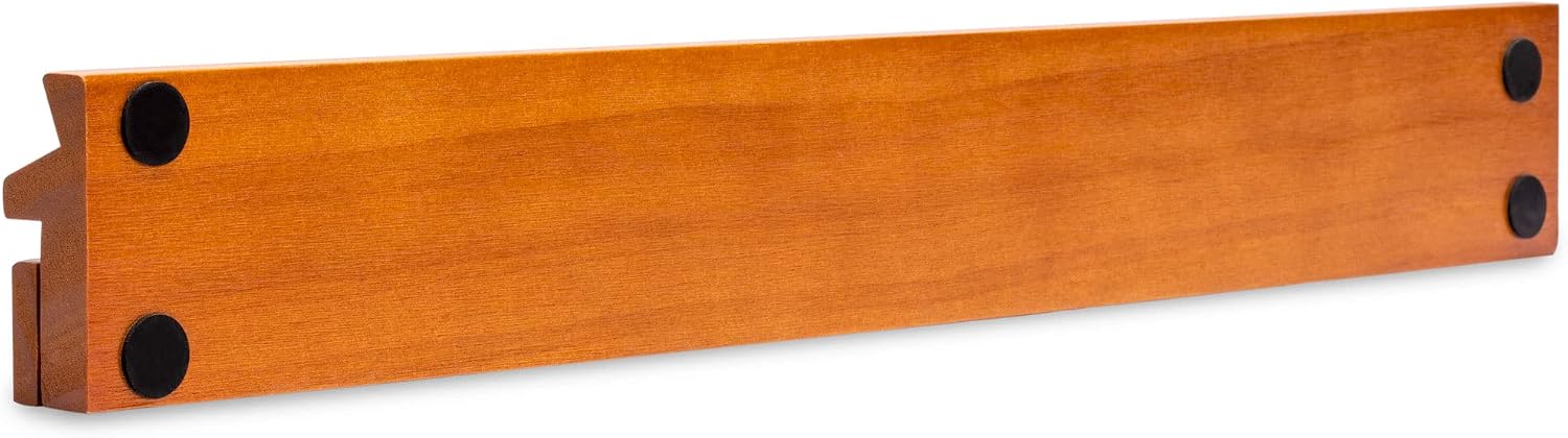Yellow Mountain Imports Classic Chestnut Color Wooden Mahjong Game Racks with Pushers, 18 Inches - Set of 4 (Includes Magnetically Attached Mahjong Pushers)