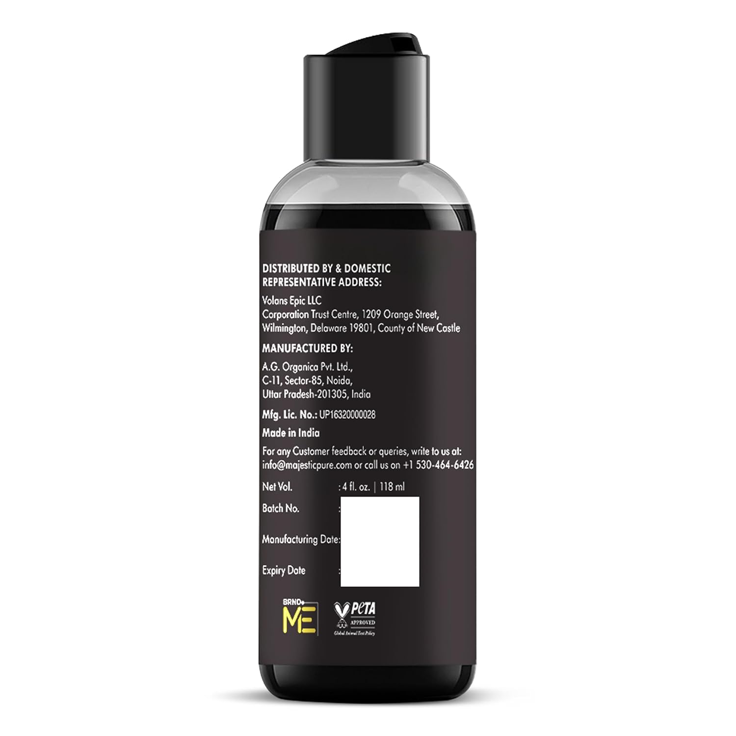 Majestic Pure Jamaican Black Castor Oil, 100% Natural Oil - 16 Fl Oz