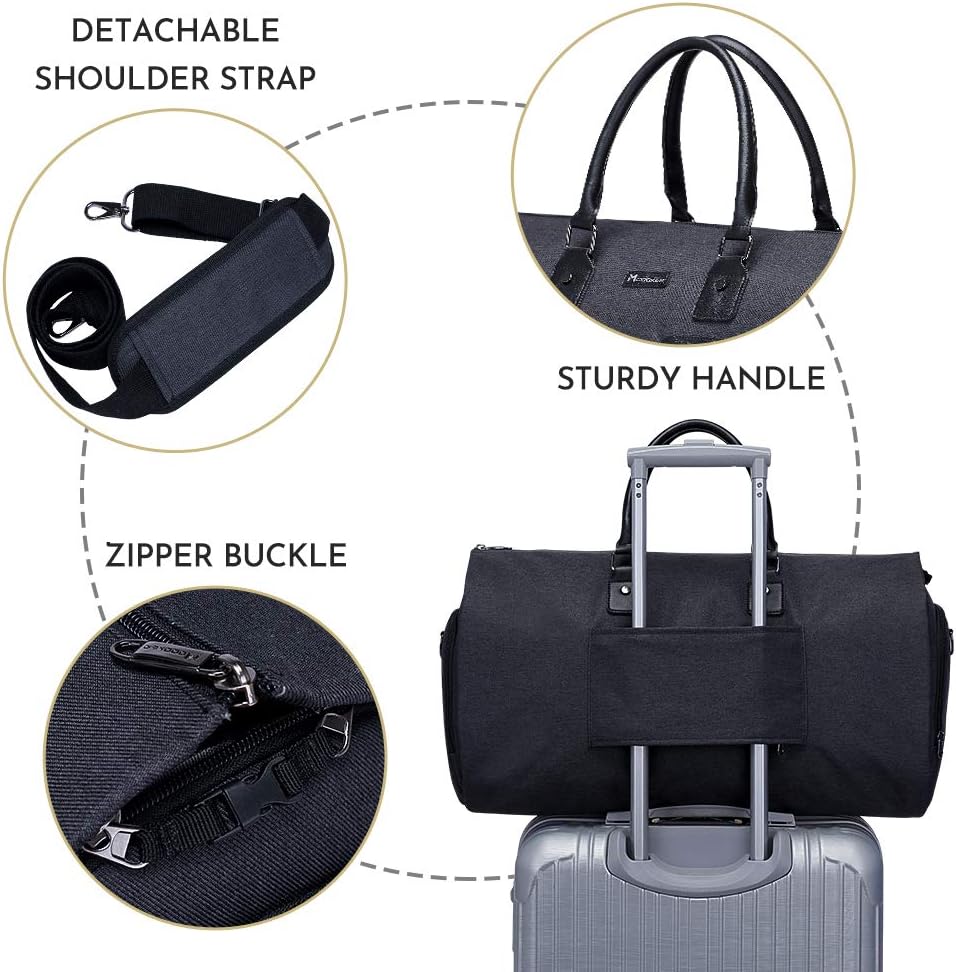 Garment Bags for Travel, 45L Carry on Convertible Garment Duffle bag
