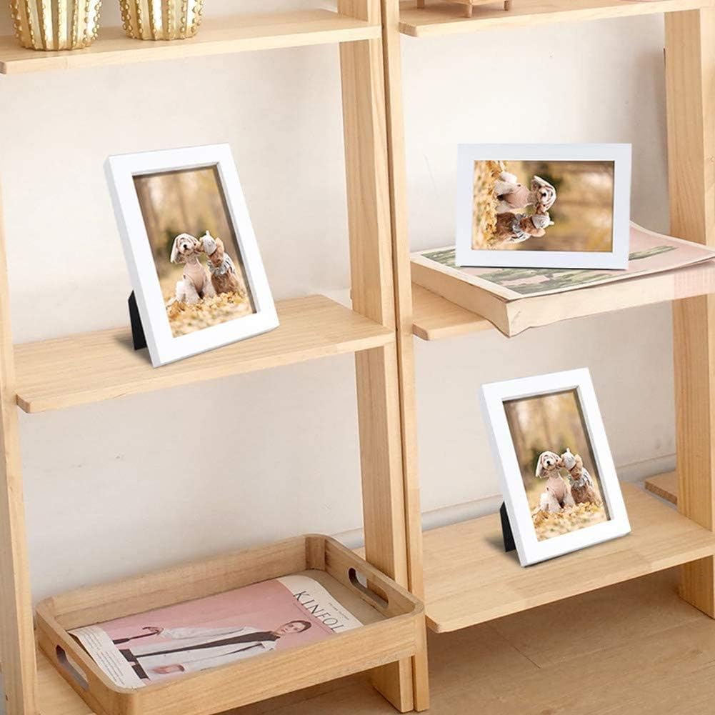 6x8 inch Picture Frame Made of 100% Solid Wood and High Definition PlexiGlass Display Pictures for Table Top Display and Wall Mounting Photo Frame