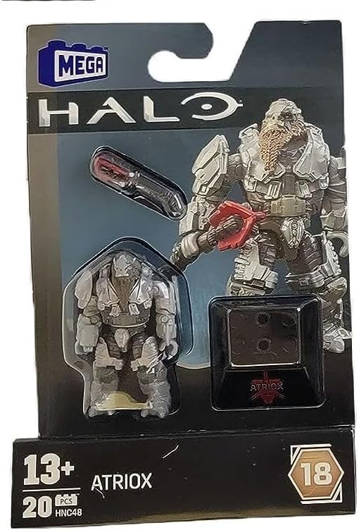 Mega Construx Halo Heroes Series 18 – Complete 5‑Figure Buildable Action Figure Bundle | Sangheili Honor Guard, Atriox