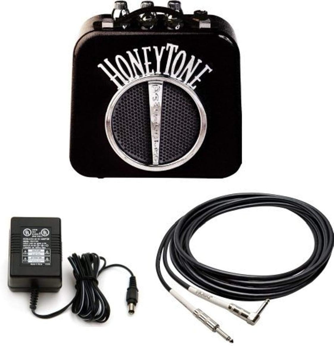 Danelectro Honeytone N-10 Guitar Mini Amp, Black with belt clip | Includes belt clip