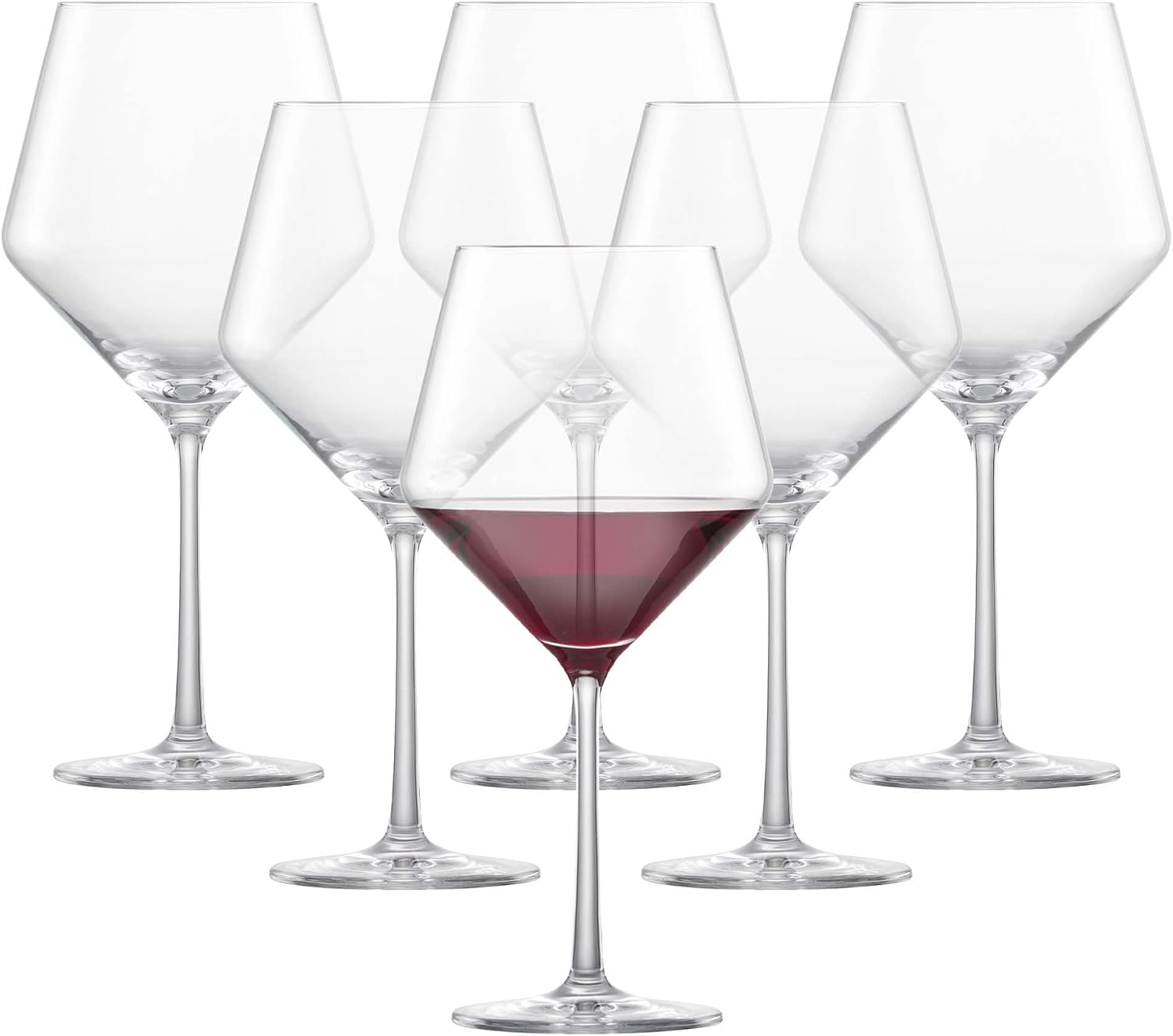 ZWIESEL GLAS Pure Burgundy Red Wine Glass (Set of 6), Graceful Burgundy Glasses for Red Wine, Dishwasher-Safe Tritan Crystal Glasses