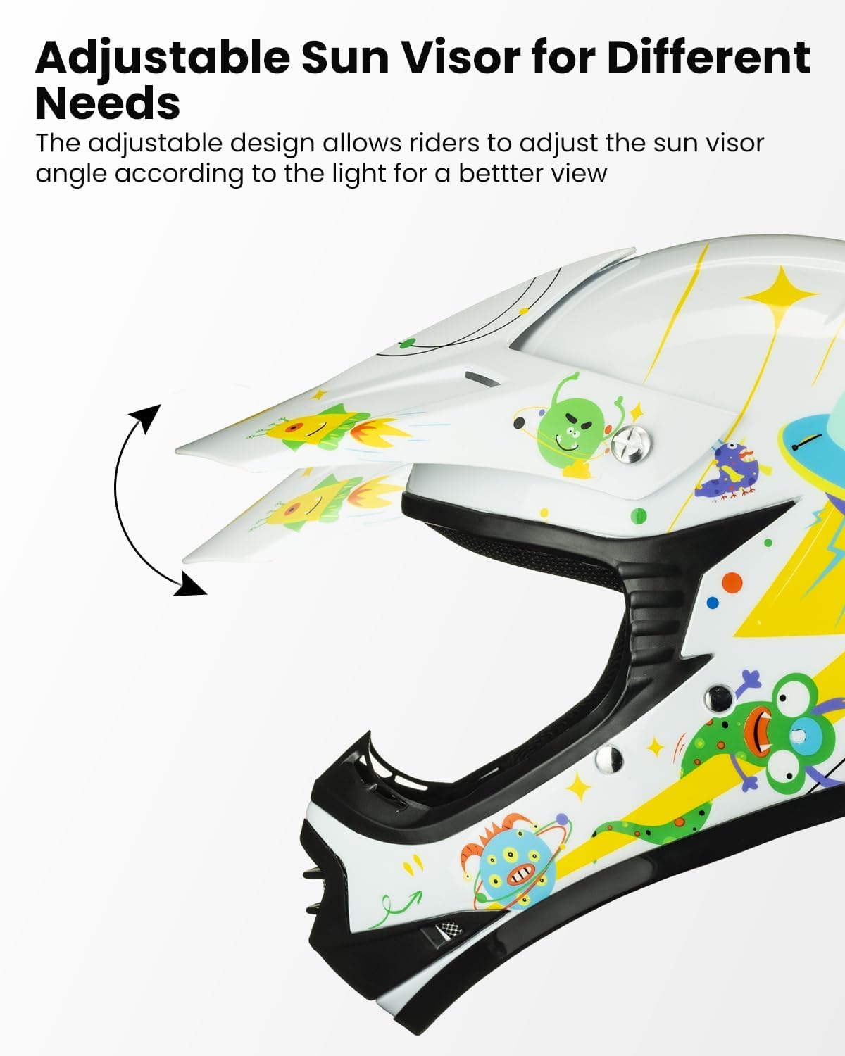 ILM Youth Kids ATV Motocross Helmet Goggles Sports Gloves Dirt Bike Motorcycle Off Road DOT Approved B07 (Youth-L, Matte Black)