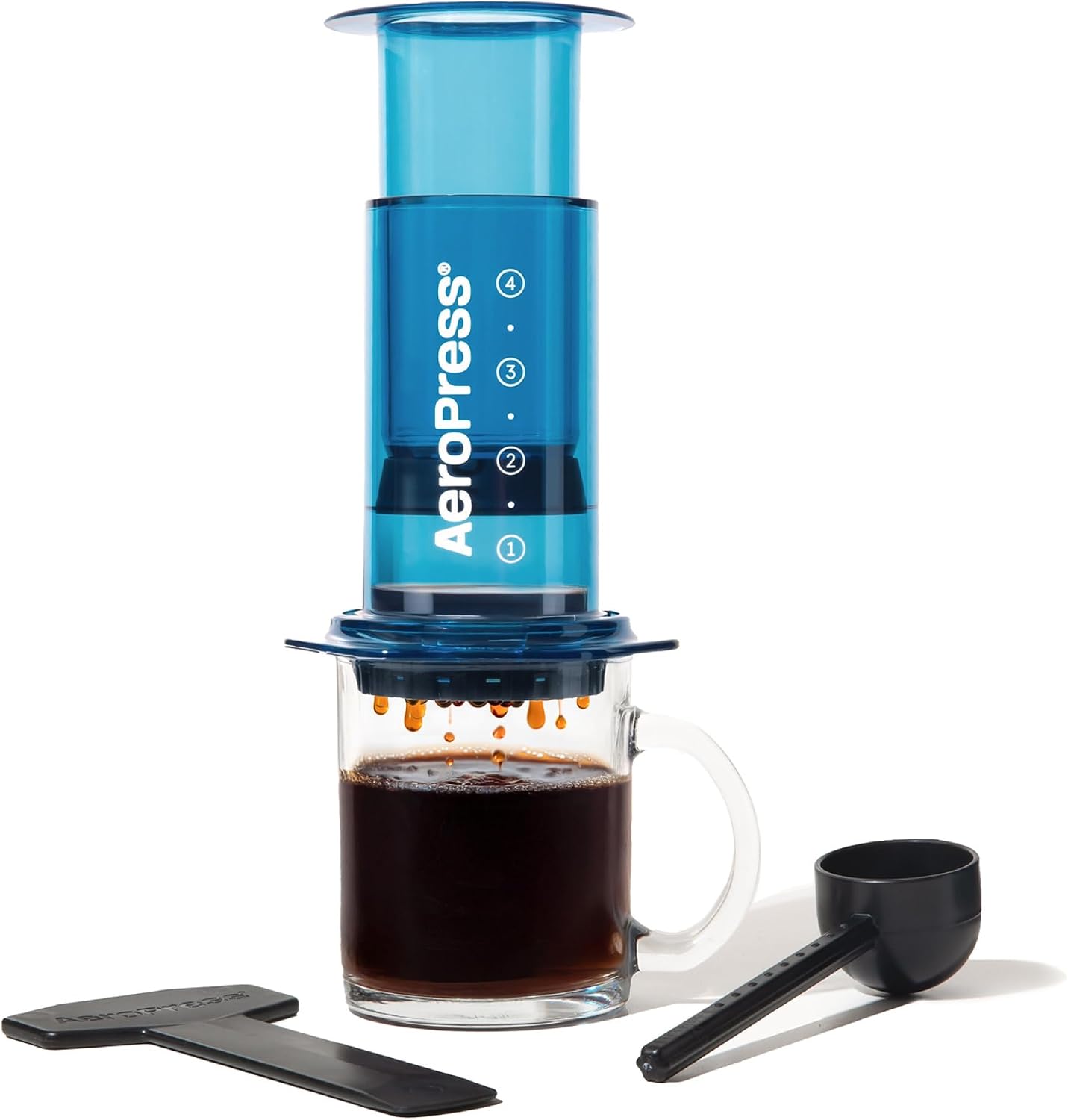 AeroPress Original Coffee Press, French Press, Pour-Over & Espresso Style | All-in-One Manual Coffee Maker, 2-Minute Brew, Less Bitterness, More Flavor, Portable, Travel & Camping