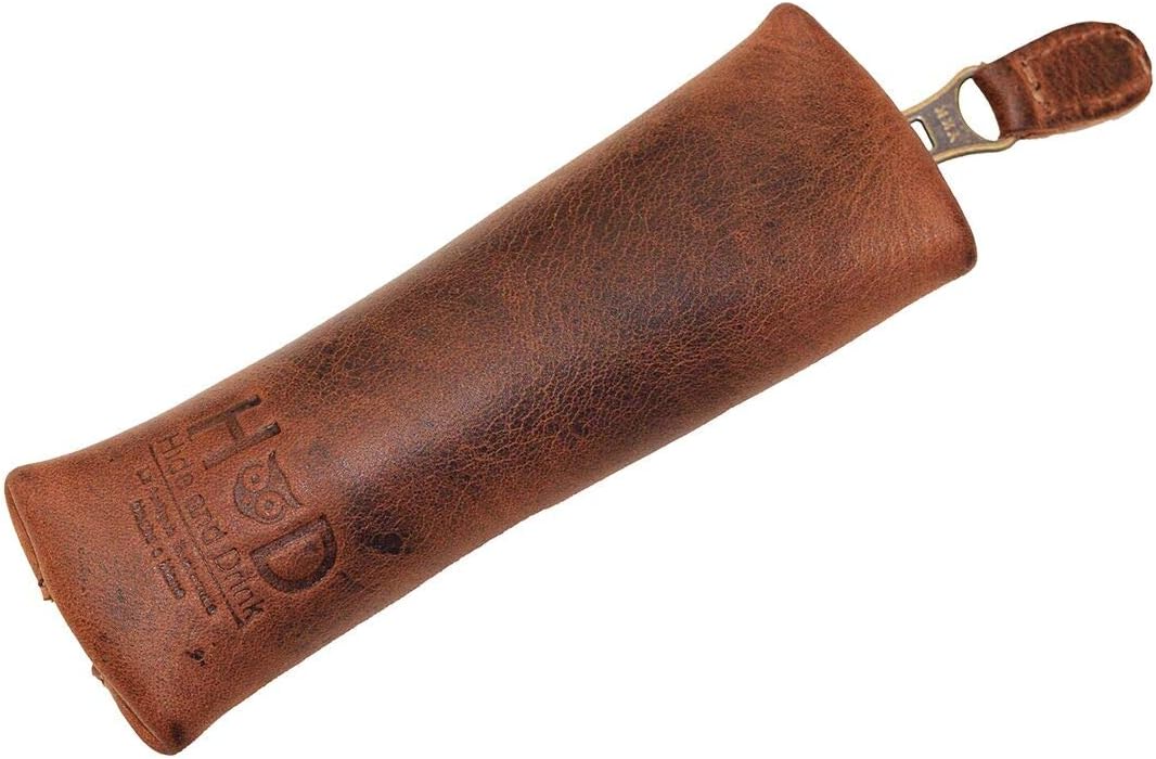 Hide & Drink, Long Coin Case, Cash Holder, Rustic Case for Pennies, Vintage Zippered Pouch, Travel Accessory, Full Grain Leather, Handmade