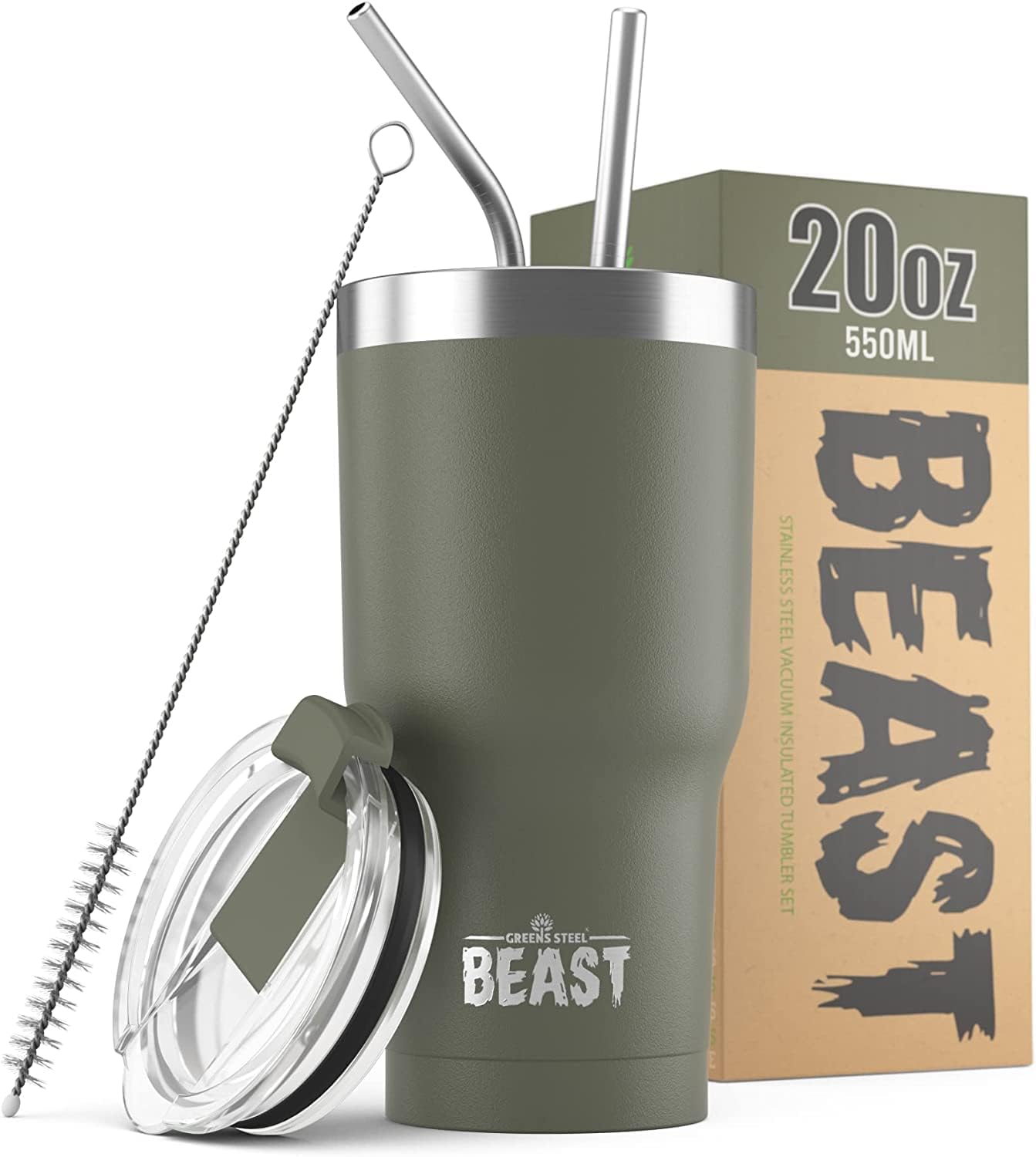 Beast 30 oz Tumbler Stainless Steel Vacuum Insulated Coffee Ice Cup Double Wall Travel Flask (Cupcake Pink)