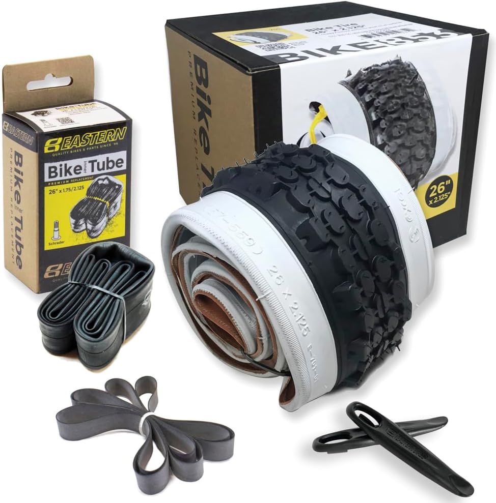 Classic White Wall Tires for Your Cruiser Wheels and Beach Cruiser Bike Accessories. 26 x 2.125 White Wall Bicycle Tires. with or Without Tubes. 1