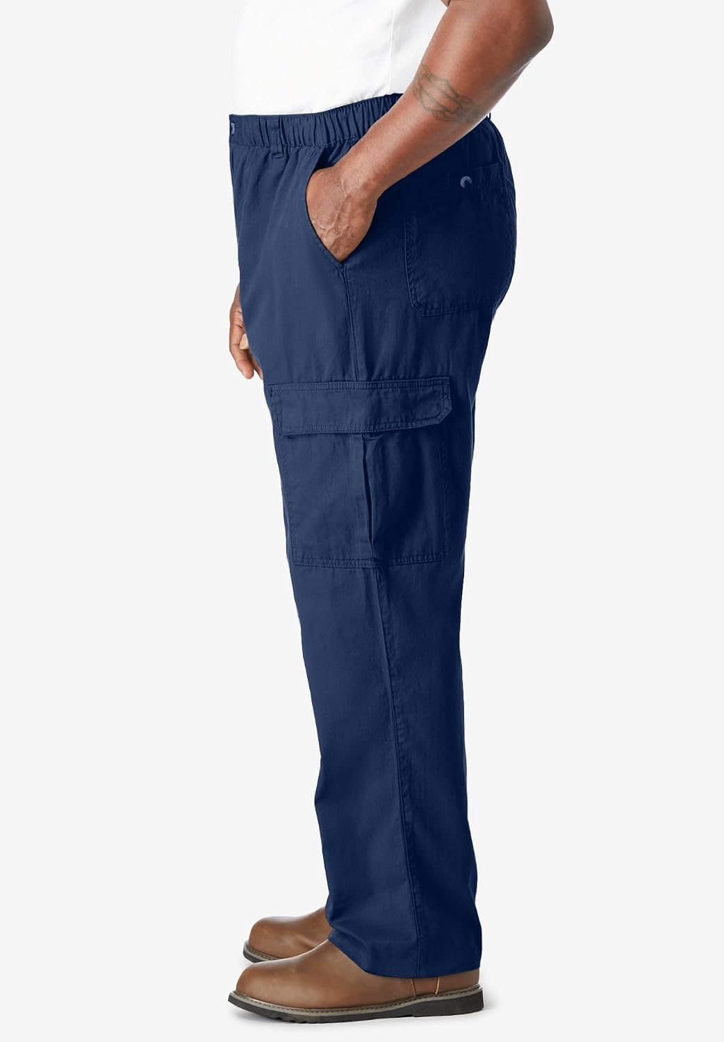 KingSize Knockarounds Full-Elastic Waist Cargo Pants