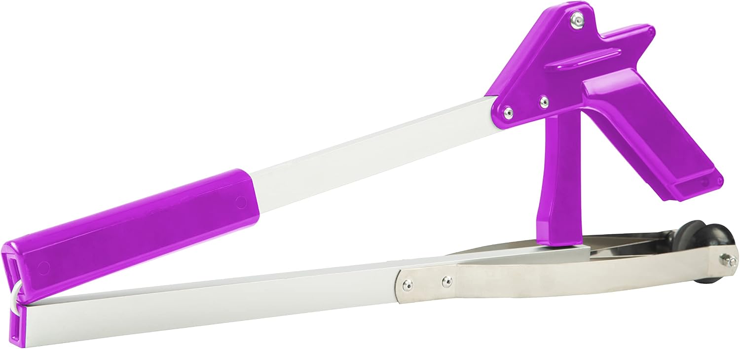Grabber Reacher Suction Cup Grip Tool- Long 32 Inch Foldable Strong Heavy Duty Aluminum Pick Up Stick - Lightweight Trash Litter Picker Claw