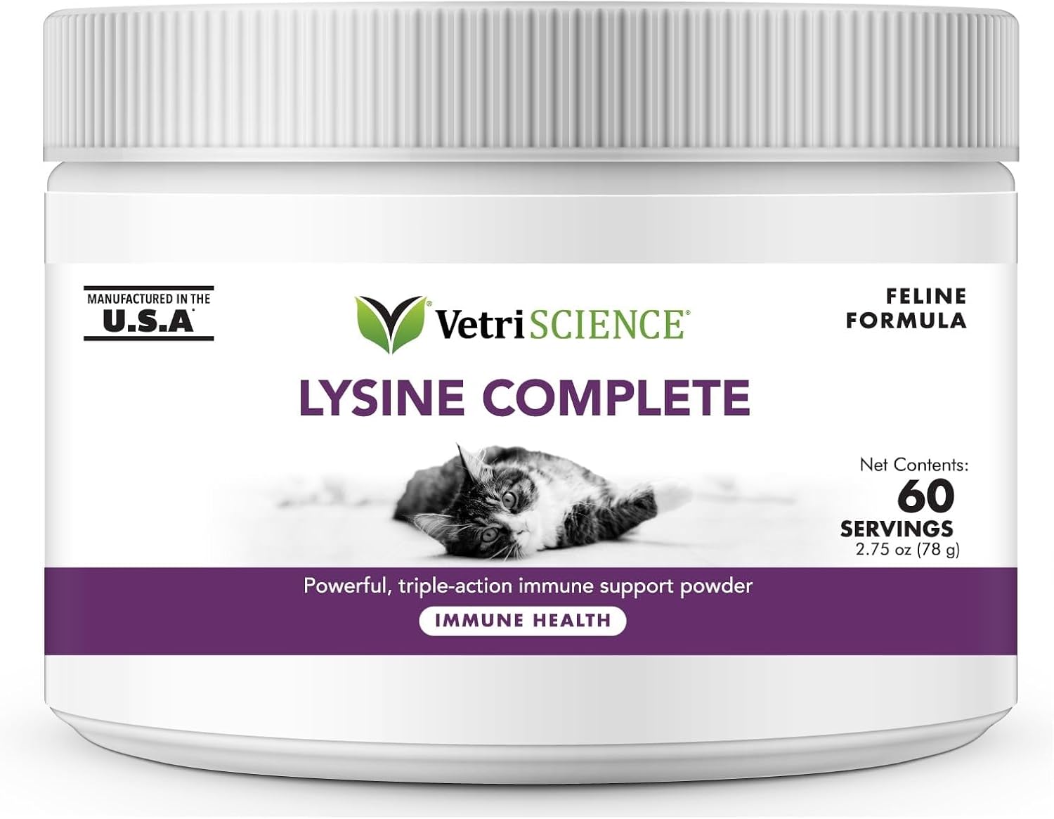 VetriScience Lysine Immunity Health Chews, 250 mg Lysine Plus Immune Supplement for Cats and Kittens with Allergies, Sneezing, Runny Nose and Watery Eyes, Chicken, 120 Count