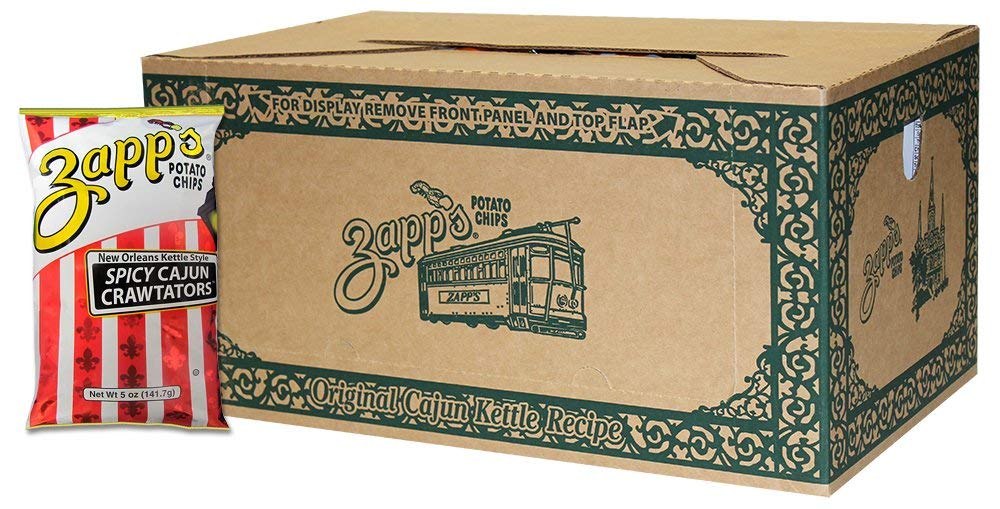 Zapp’s New Orleans Kettle-Style Potato Chips Hotter n Hot Jalapeno Flavor (2 oz Bags, 25 Count), Crunchy Chips with a Spicy Kick, Perfect On-The-Go, Gluten Free Snack