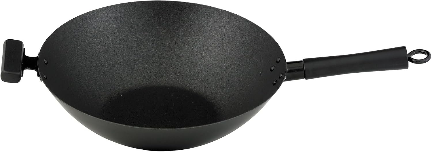 Helen's Asian Kitchen Xylan Non-Stick Wok, 12-Inch Flat Bottom Wok